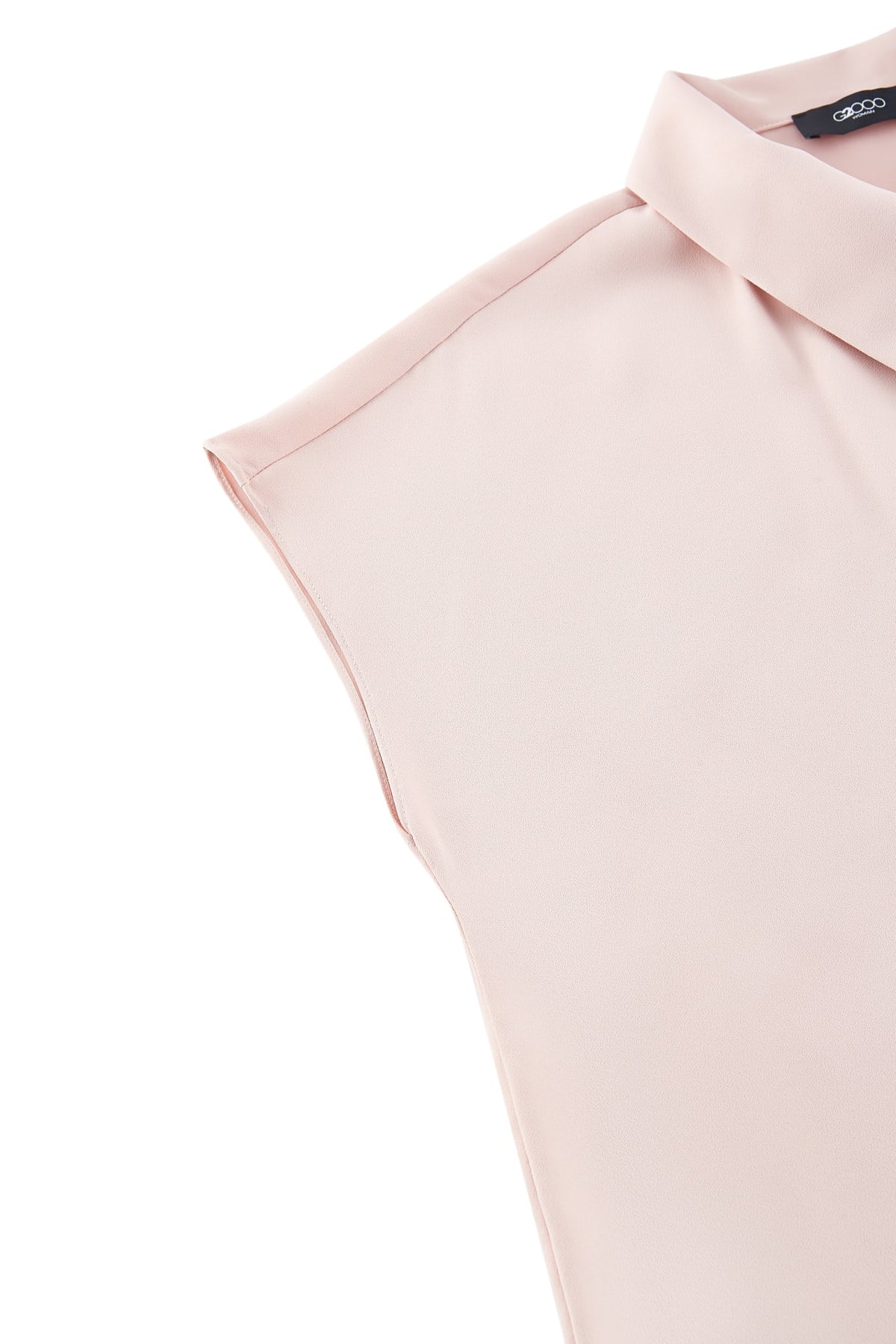 G2000 - Blouses - Anti UV Asymmetric Stand Collar Regular Fit Short Sleeve Shirt