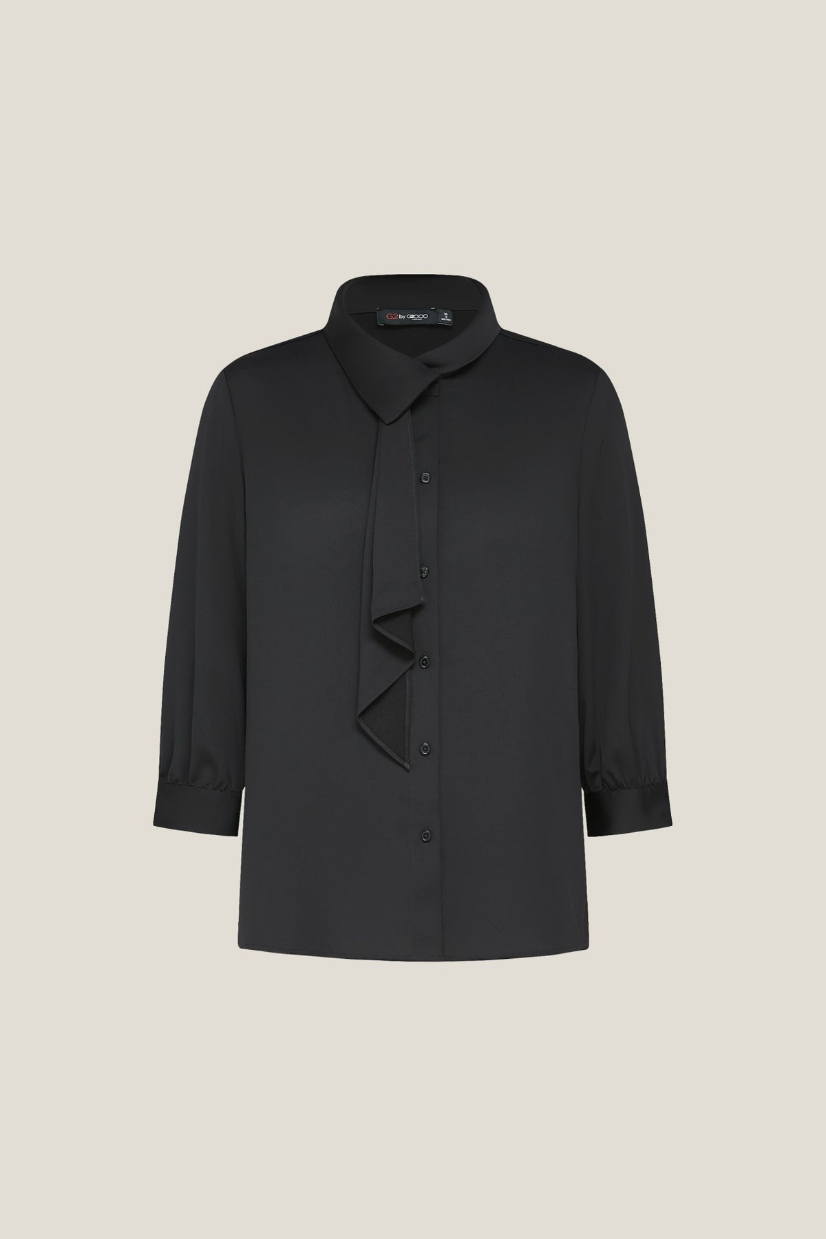 G2000 Blouses Asymmetric Stand Collar Tie Shirt