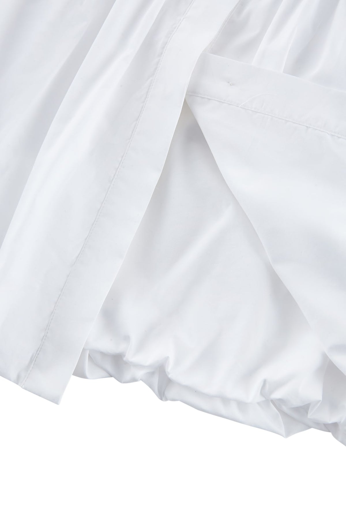 G2000 Blouses Cotton Poplin Stand Collar Regular Fit Smocked Puff Short Sleeve Shirt