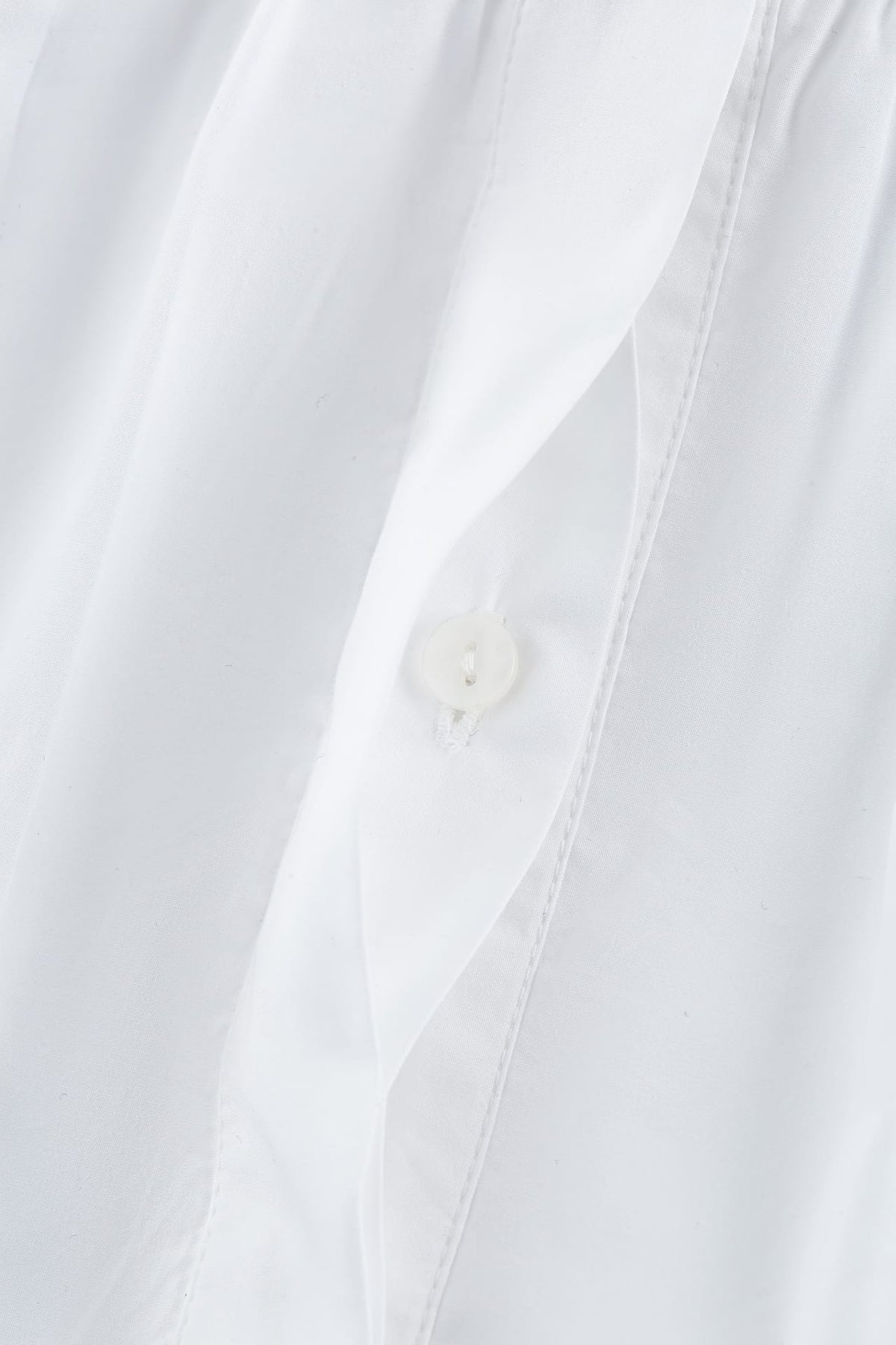 G2000 Blouses Cotton Poplin Stand Collar Regular Fit Smocked Puff Short Sleeve Shirt