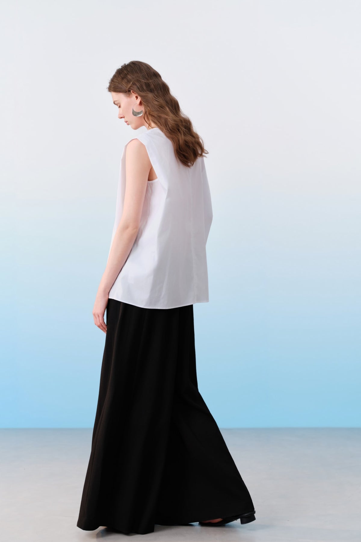 G2000 - Blouses - Folded Side Panel Round Neck Short Sleeve Shirt