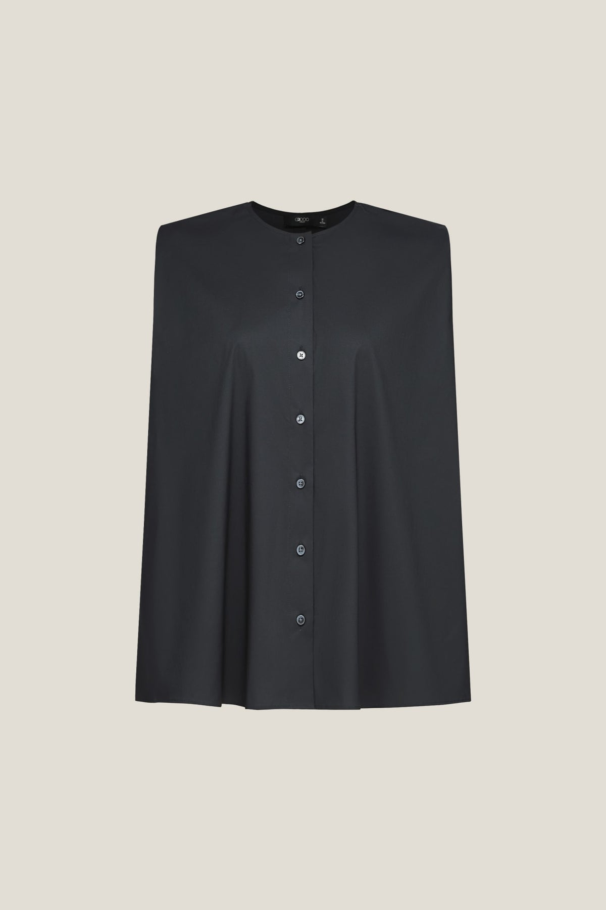 G2000 - Blouses - Folded Side Panel Round Neck Short Sleeve Shirt