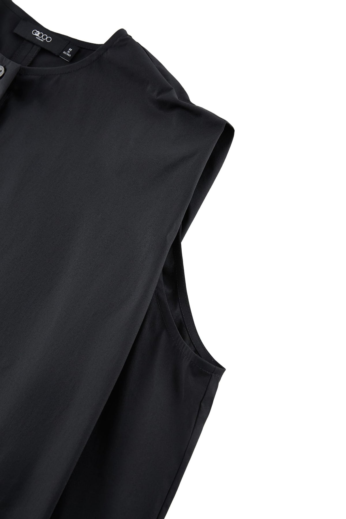 G2000 - Blouses - Folded Side Panel Round Neck Short Sleeve Shirt