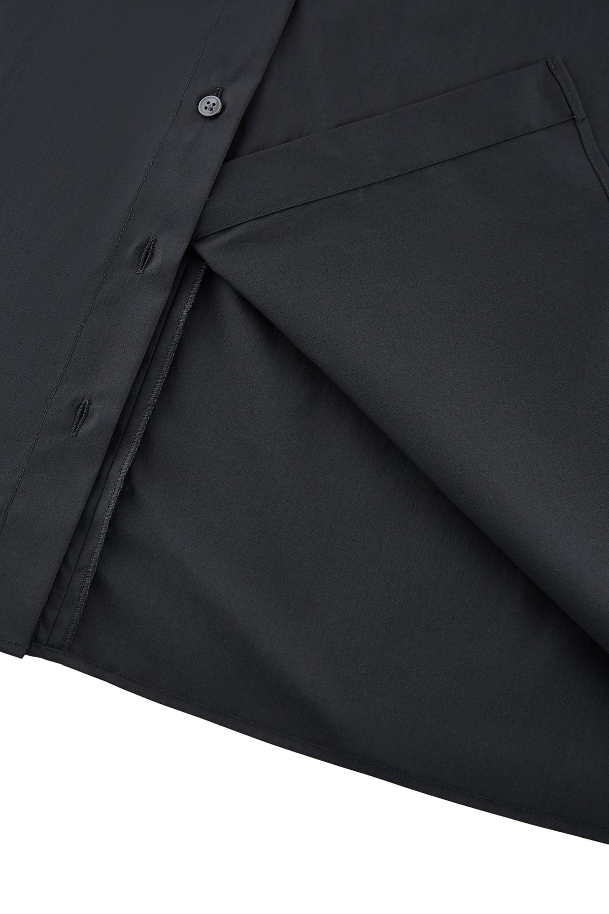 G2000 - Blouses - Folded Side Panel Round Neck Short Sleeve Shirt