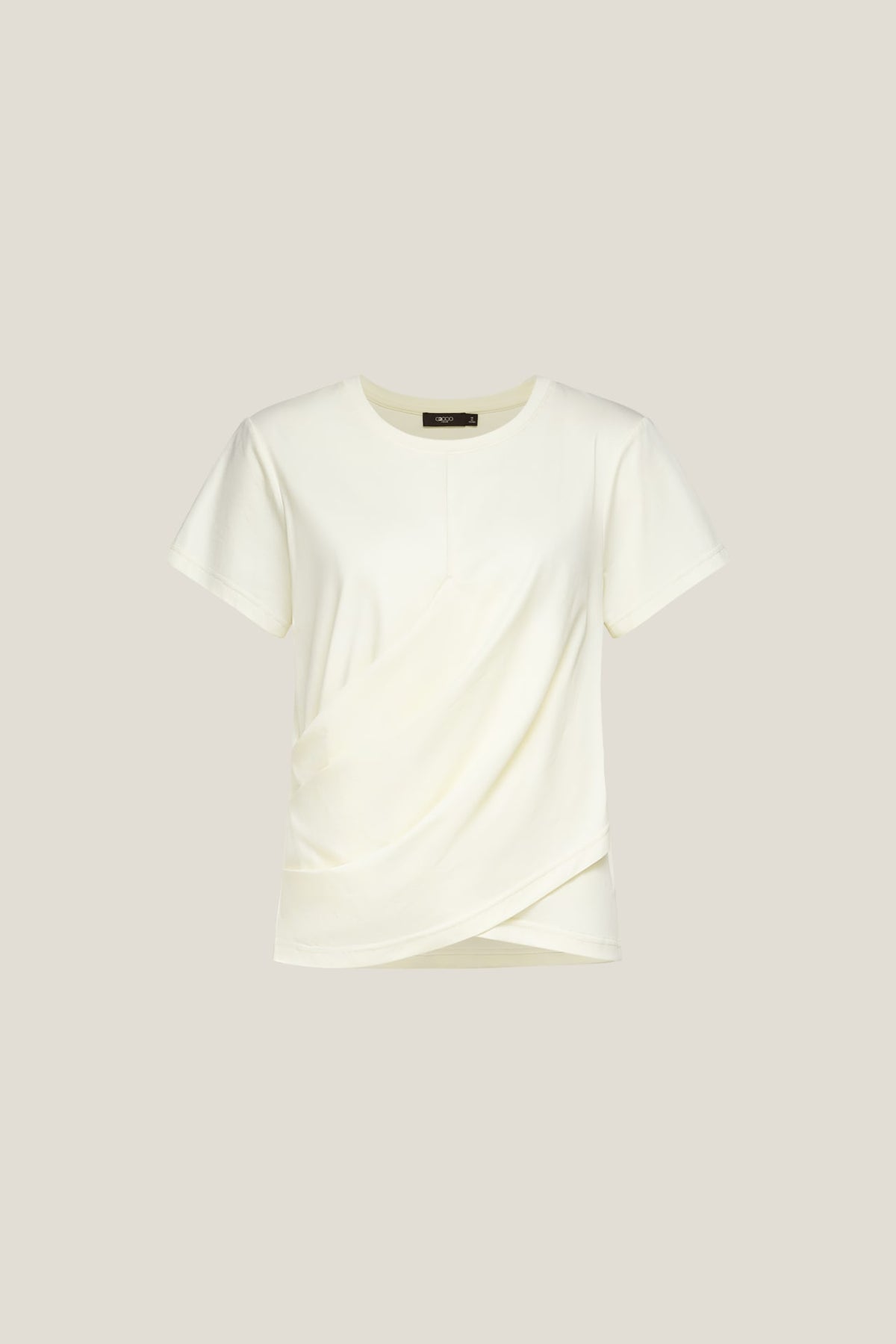 G2000 T-Shirts CVC Jersey Round Neck Pleats Top With Belt