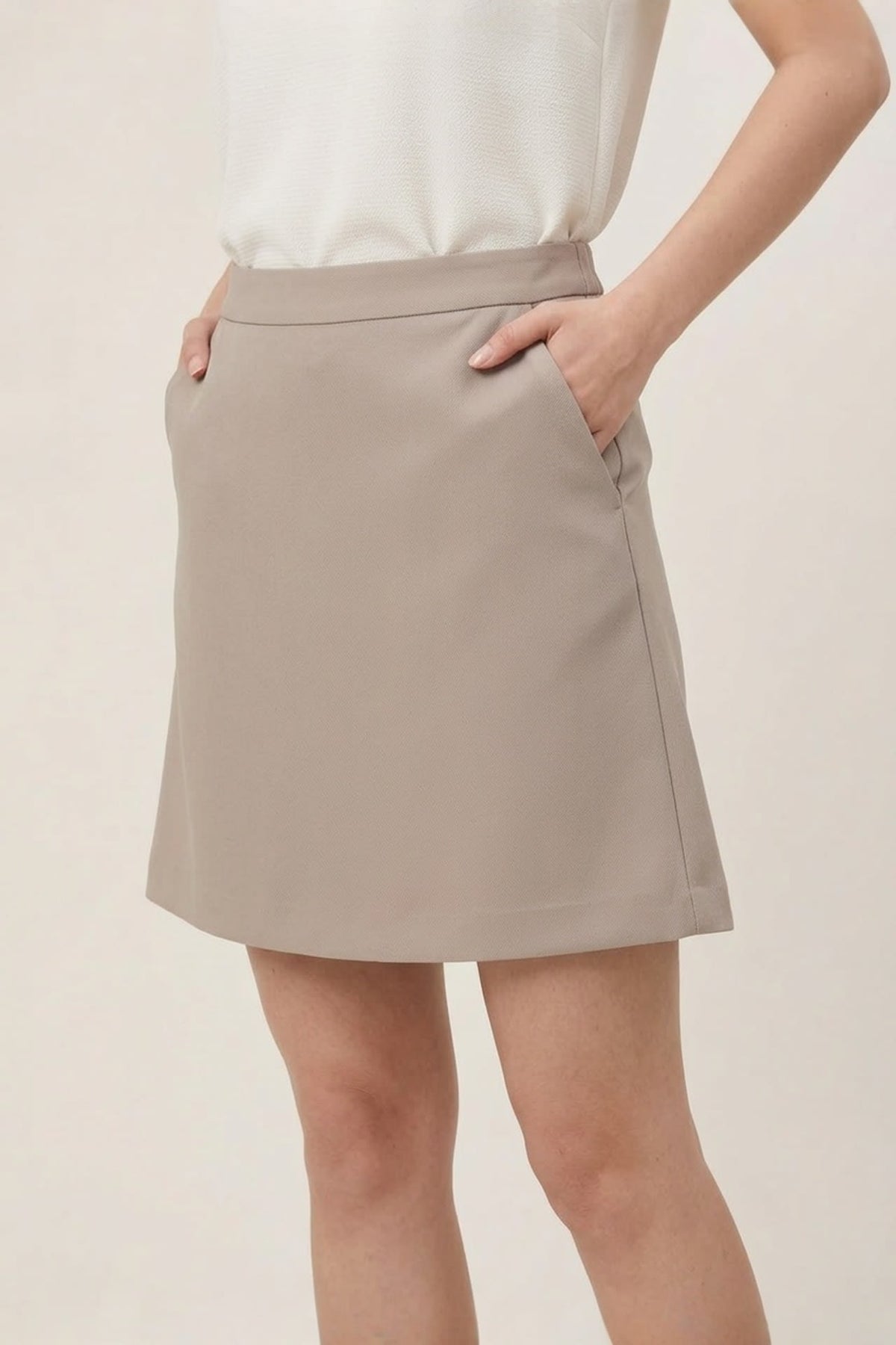 G2000 Skirts Elastic Waist Cool Touch Cavalry Twill A-Line Suit Skirt