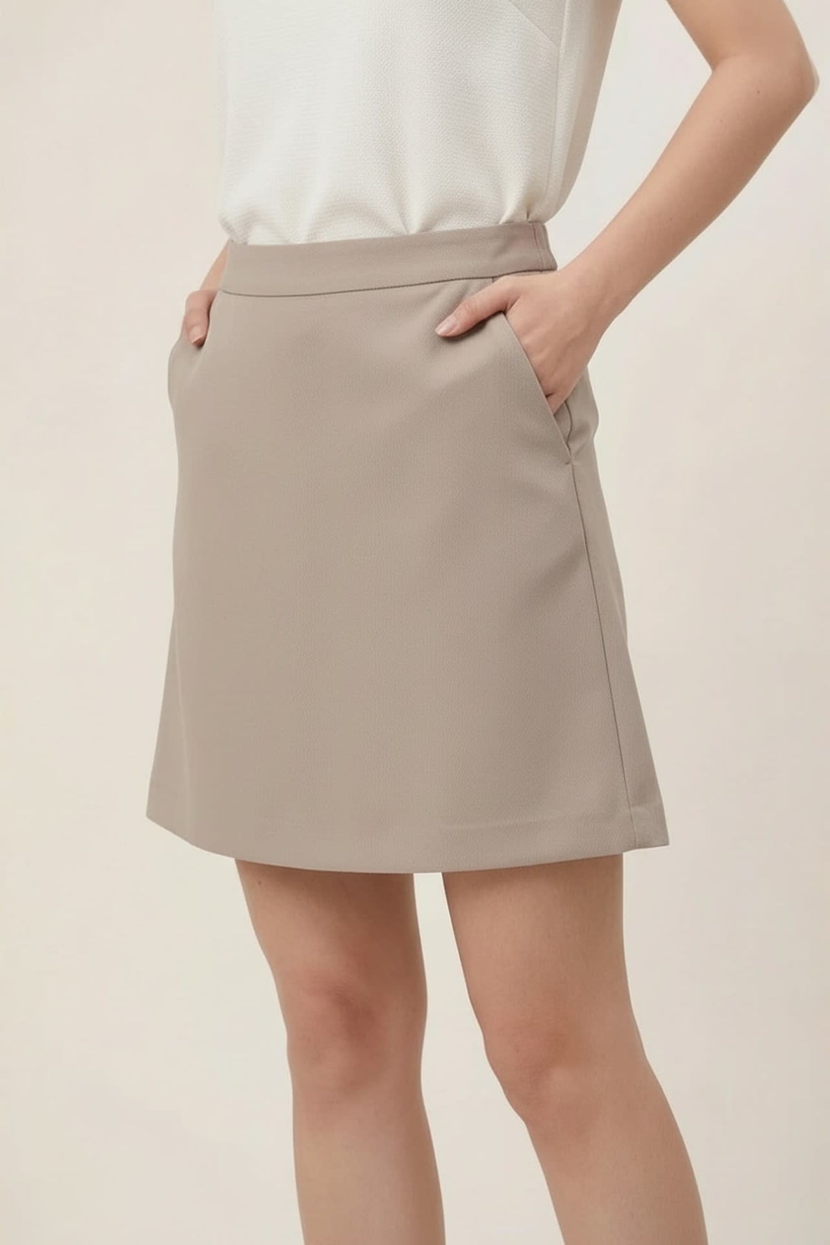 G2000 - Skirts - Elastic Waist Cool Touch Cavalry Twill A-Line Suit Skirt