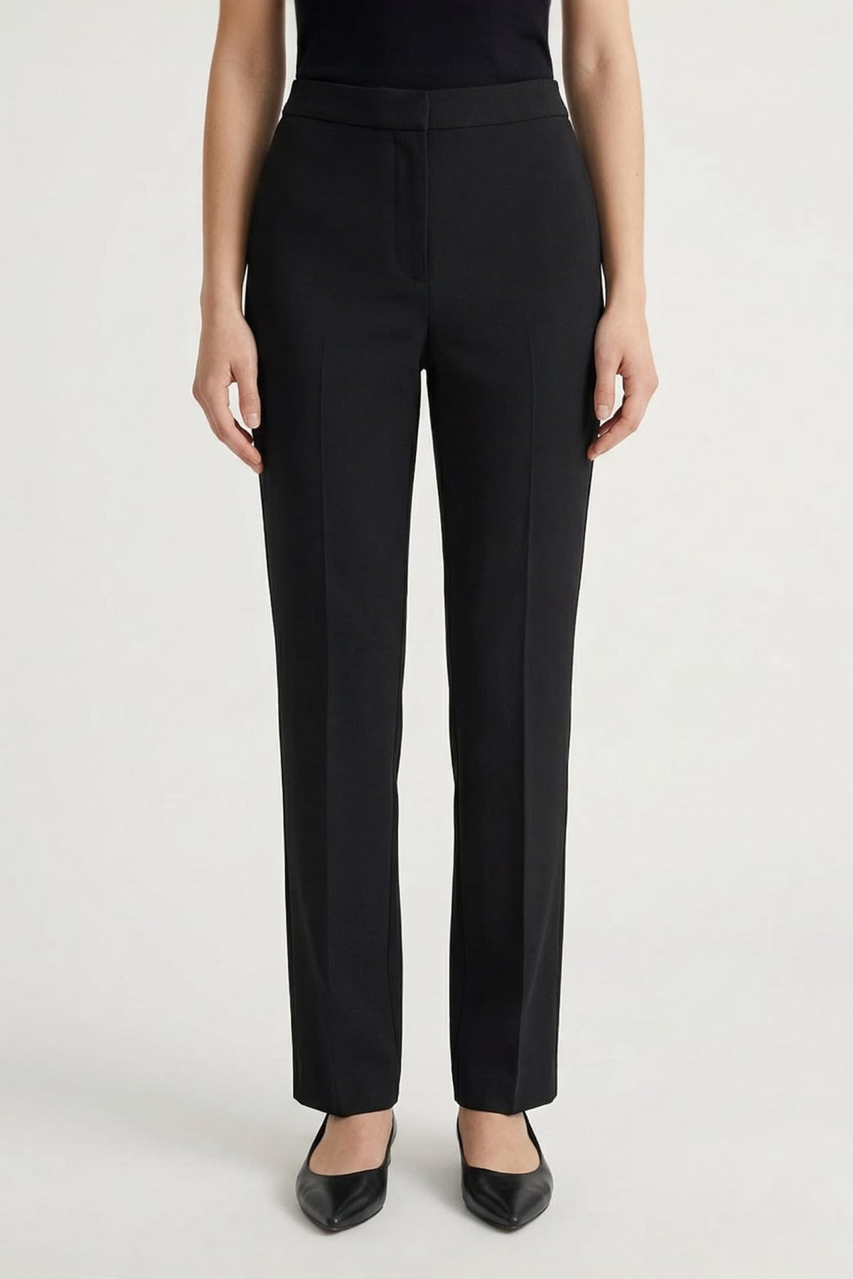 G2000 Pants Multi-Way Stretch Anti UV Crepe Straight Pants Black Comfort