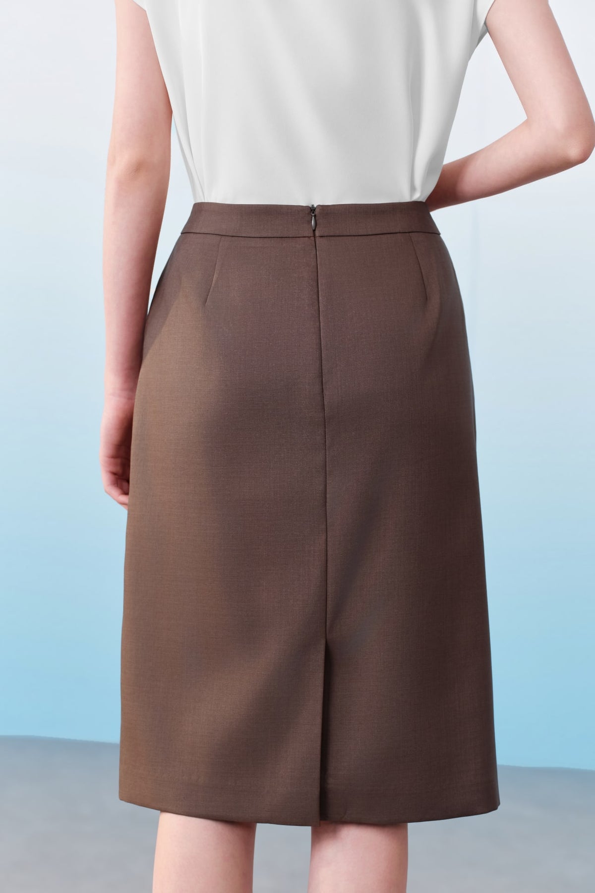 G2000 Skirts Three-Proof Finish Twill H-Shape Suit Skirt With Belt
