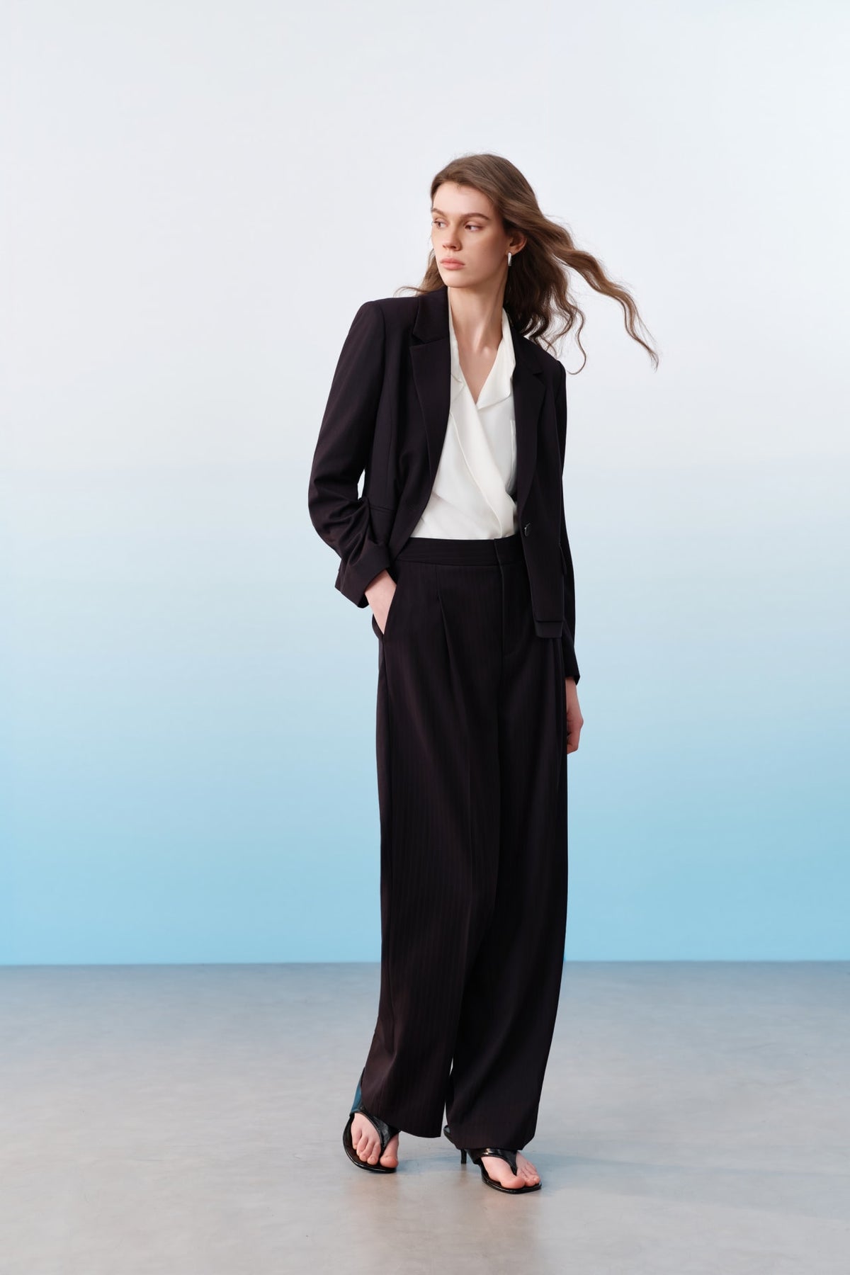 G2000 Pants Poly Blend Stripe Straight Leg Pants