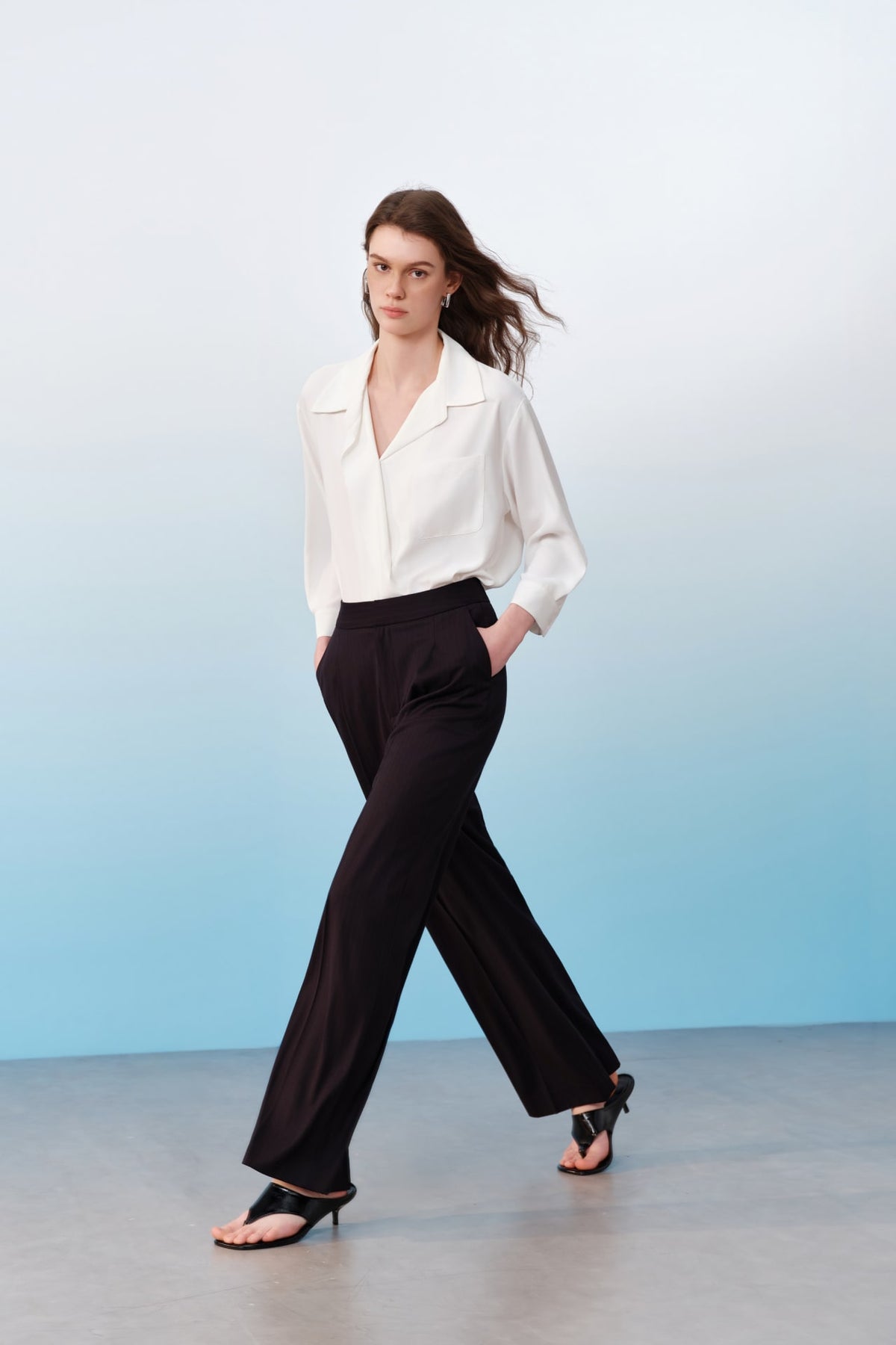 G2000 - Pants - Poly Blend Stripe Straight Leg Pants