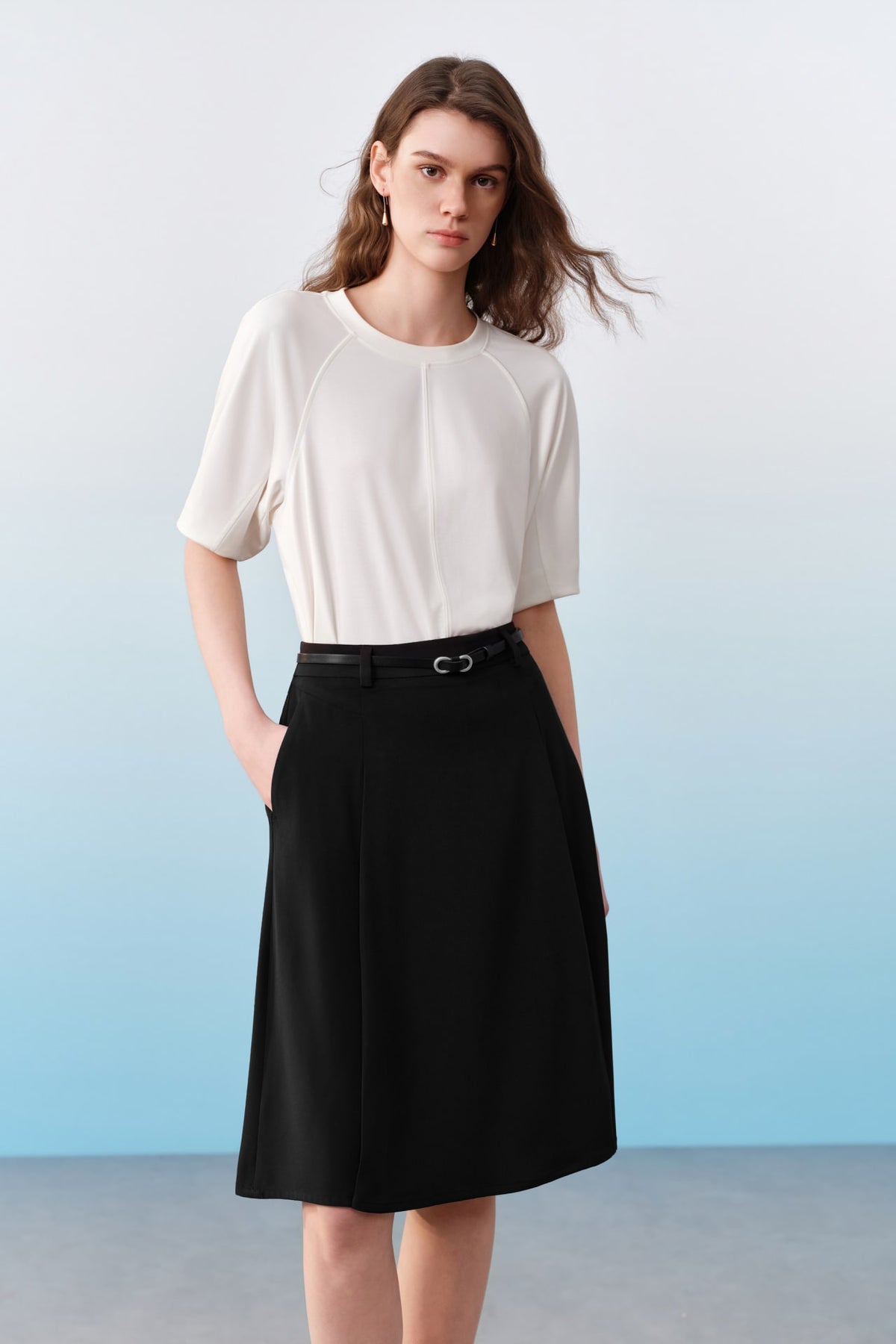 G2000 - Skirts - Anti UV Cool Touch Poly Twill A-Line Skirt - Black - A Shape