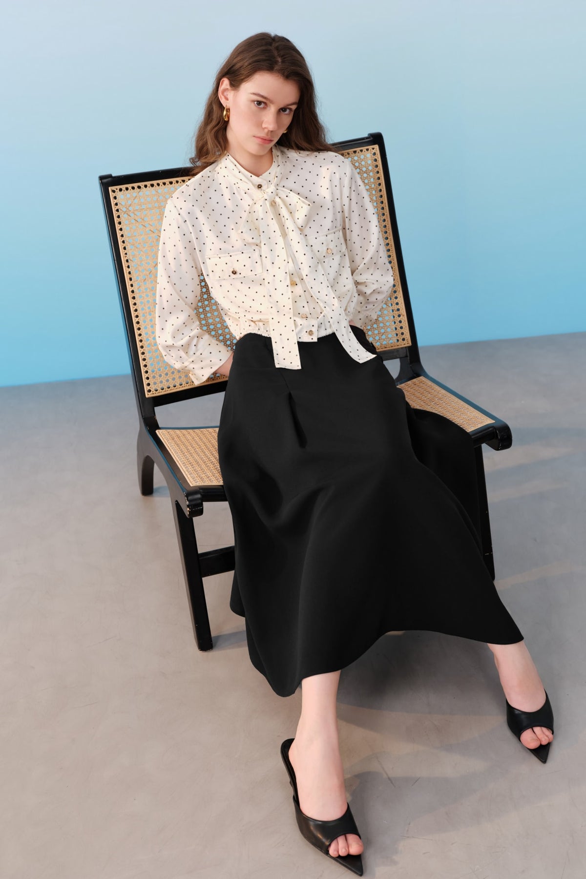 G2000 - Skirts - Multi-Way Stretch Poly Crepe Long Flare Skirt