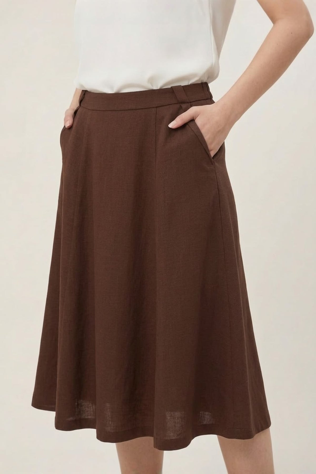 G2000 Skirts Dobby Long Flare Skirt