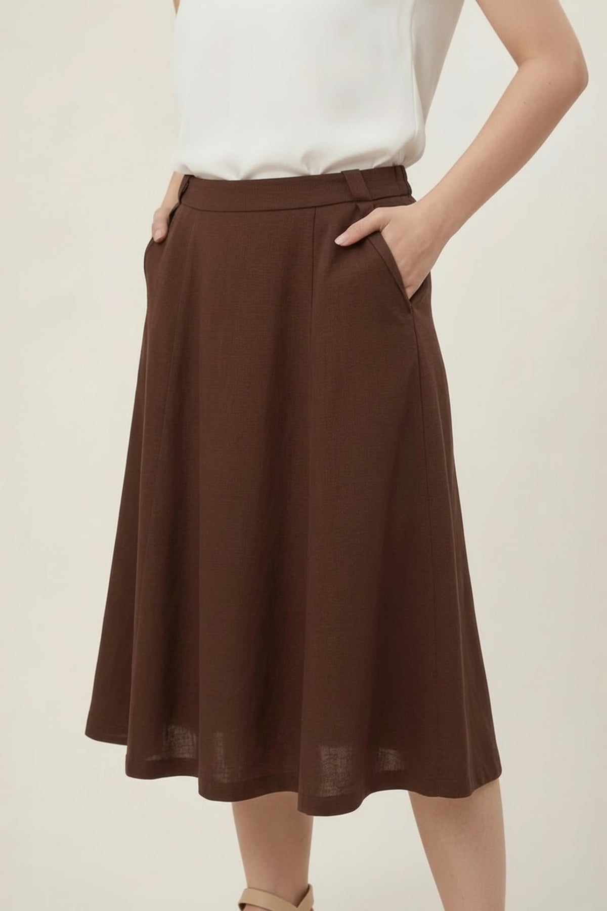 G2000 Skirts Dobby Long Flare Skirt