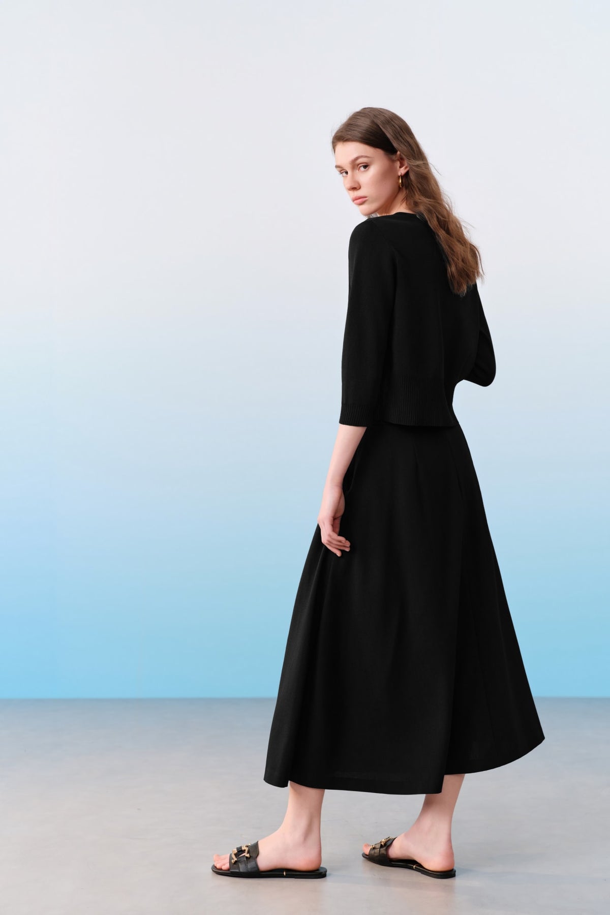 G2000 Skirts Dobby Long Flare Skirt