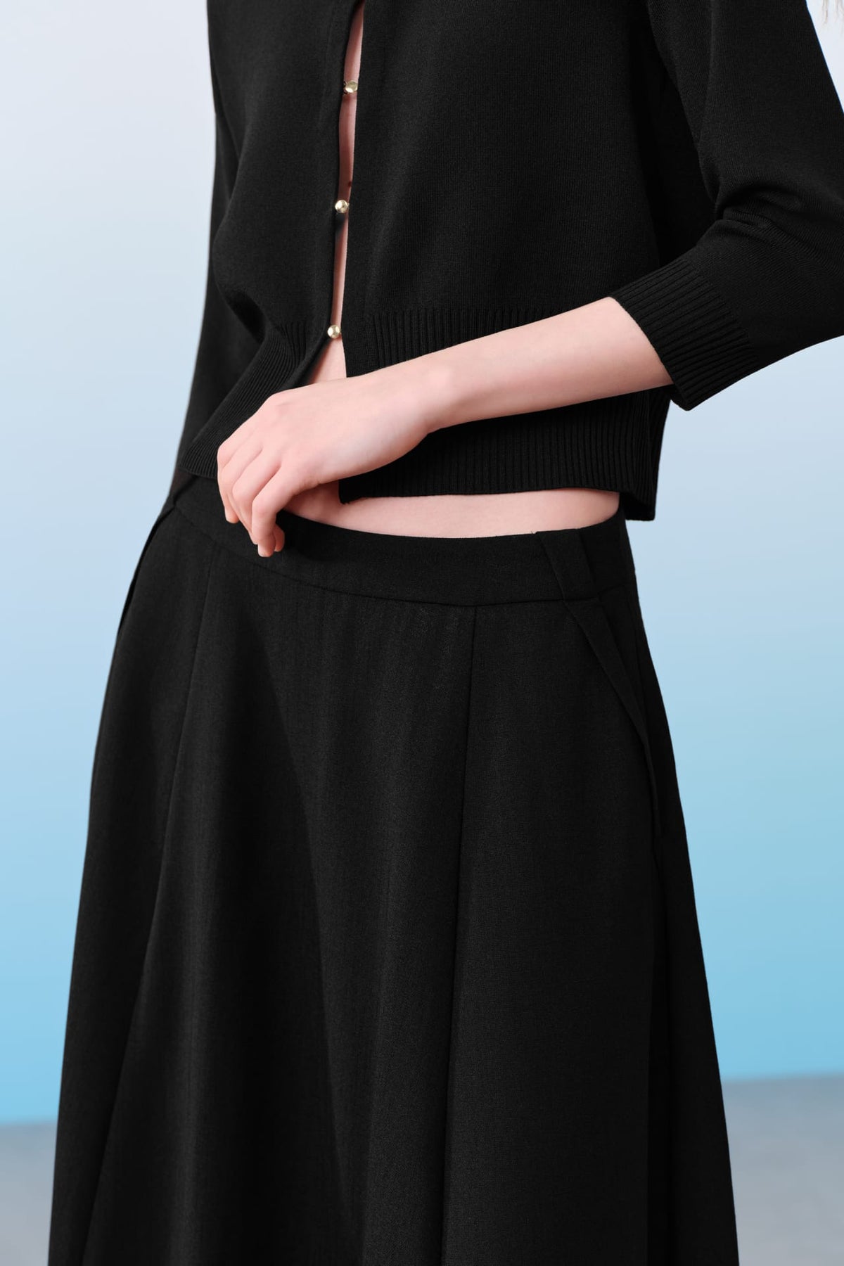 G2000 Skirts Dobby Long Flare Skirt