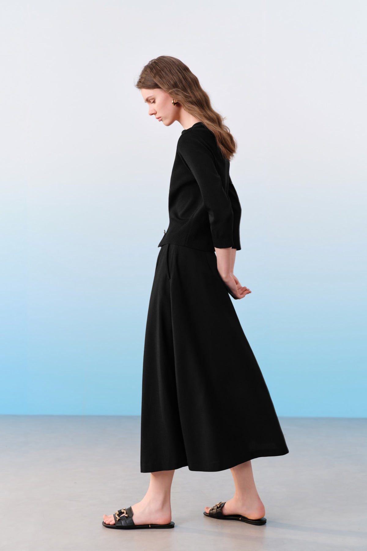 G2000 Skirts Dobby Long Flare Skirt