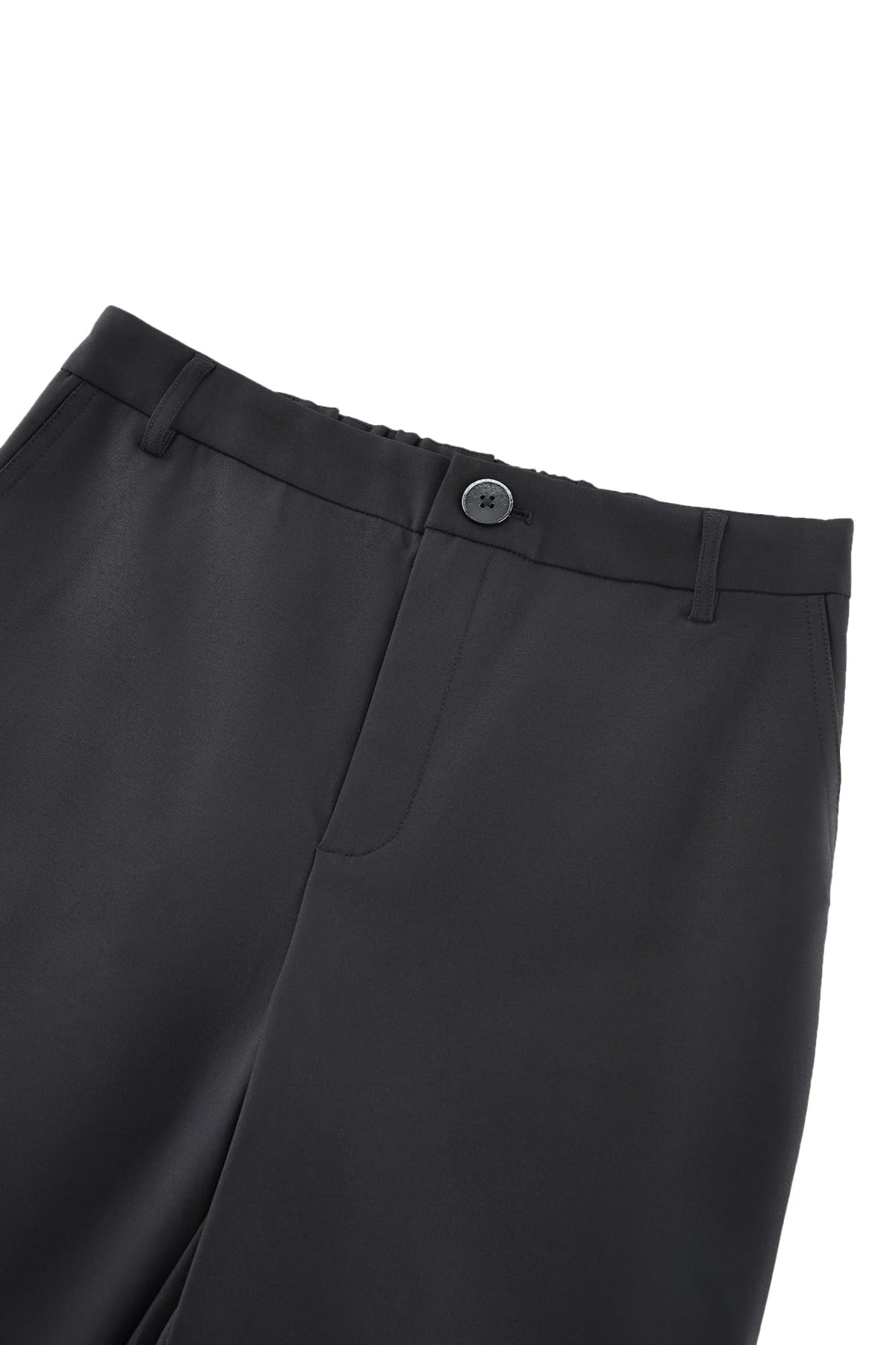 G2000 - Pants - Elastic Waist Belted Capri Cigarette Casual Pants