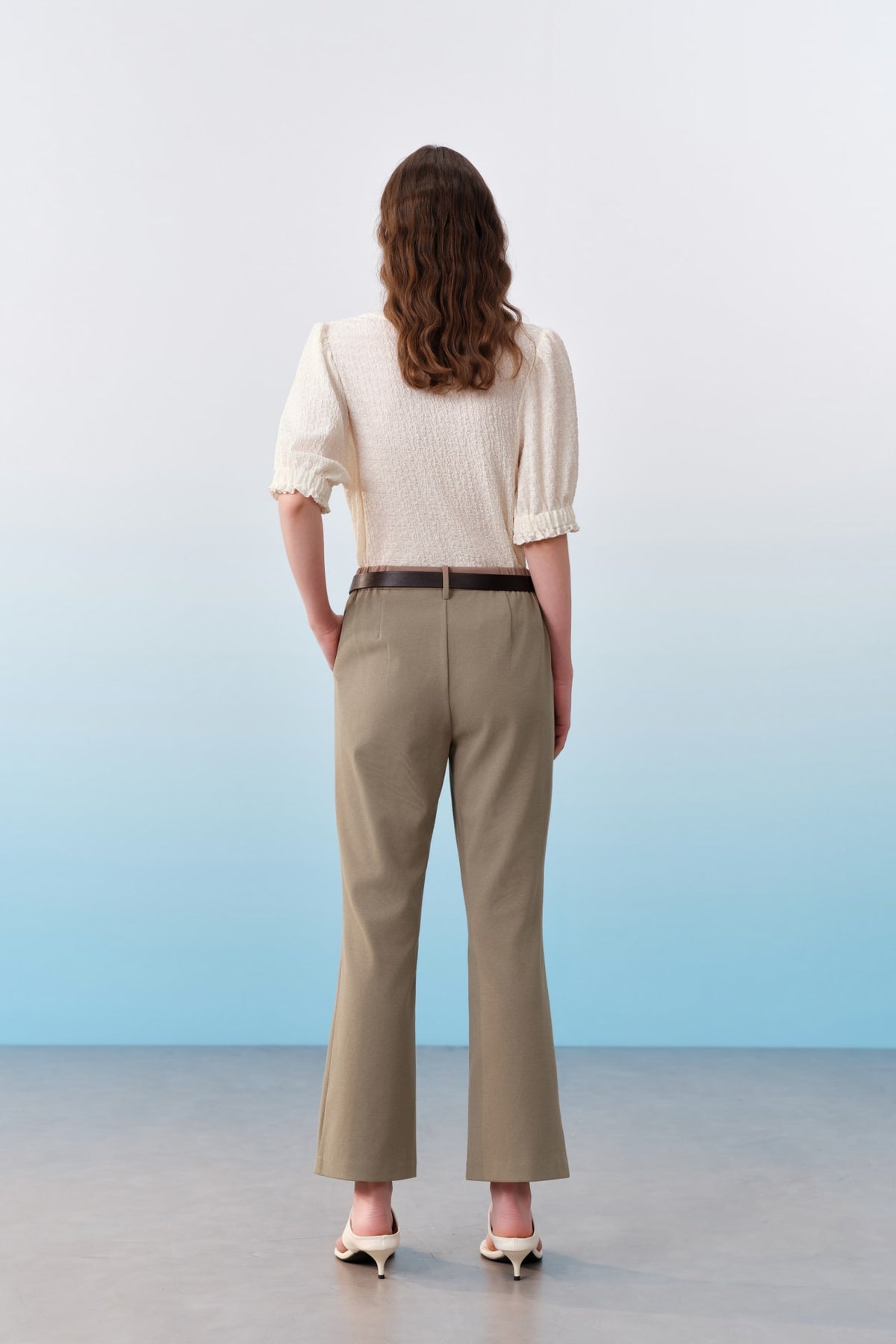 G2000 - Pants - Belted Slim Bootcut Pants