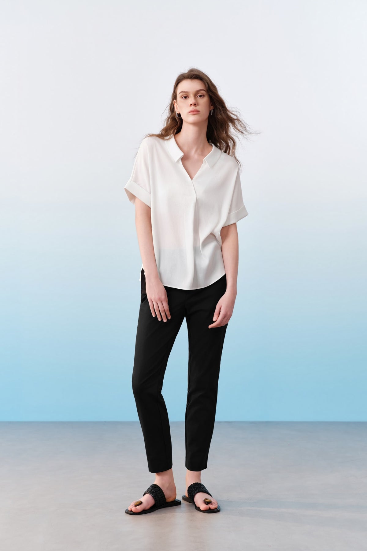 G2000 Pants Cropped Skinny Casual Pants With Belt