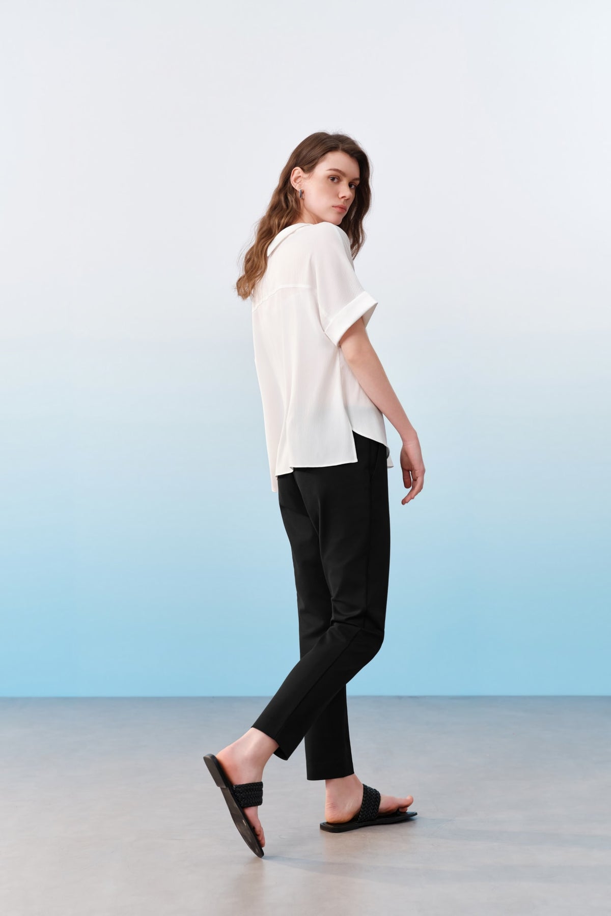 G2000 Pants Cropped Skinny Casual Pants With Belt