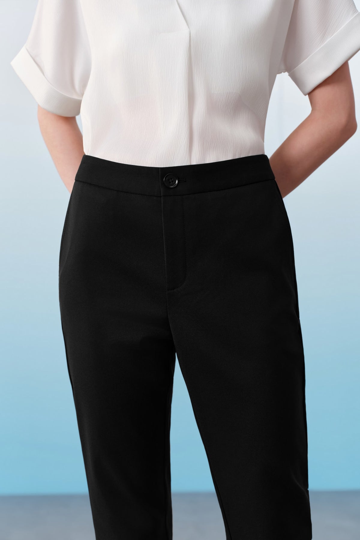 G2000 Pants Cropped Skinny Casual Pants With Belt