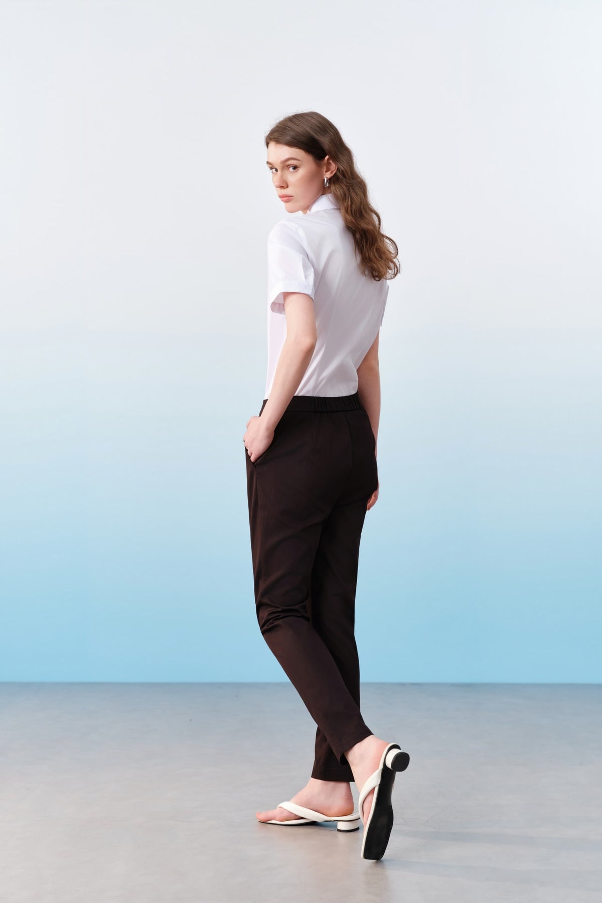 G2000 Pants Elastic Waist Ankle Skinny Casual Pants