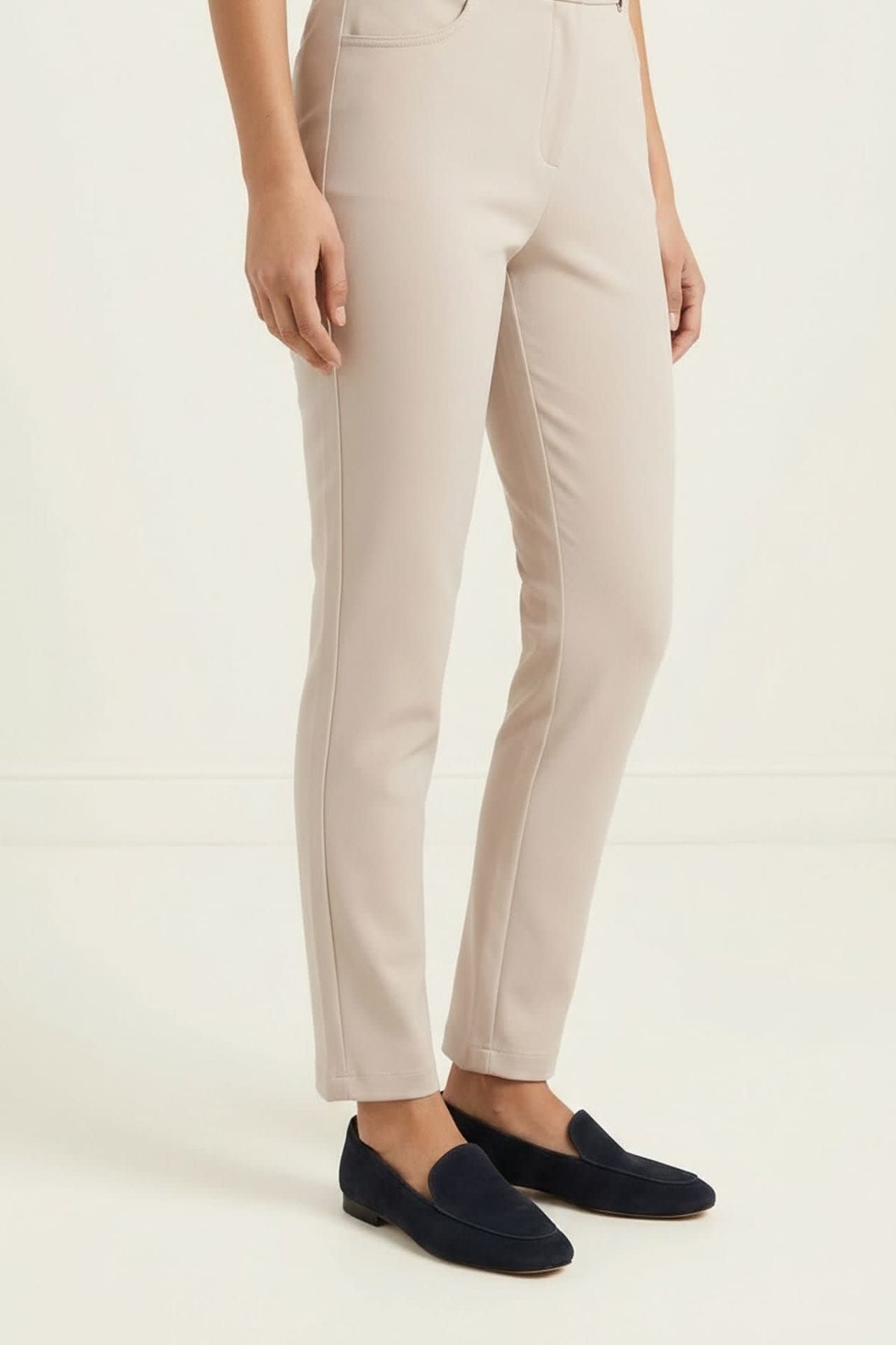 G2000 Pants Multi-Way Stretch Cropped Cigarette Pants With Belt