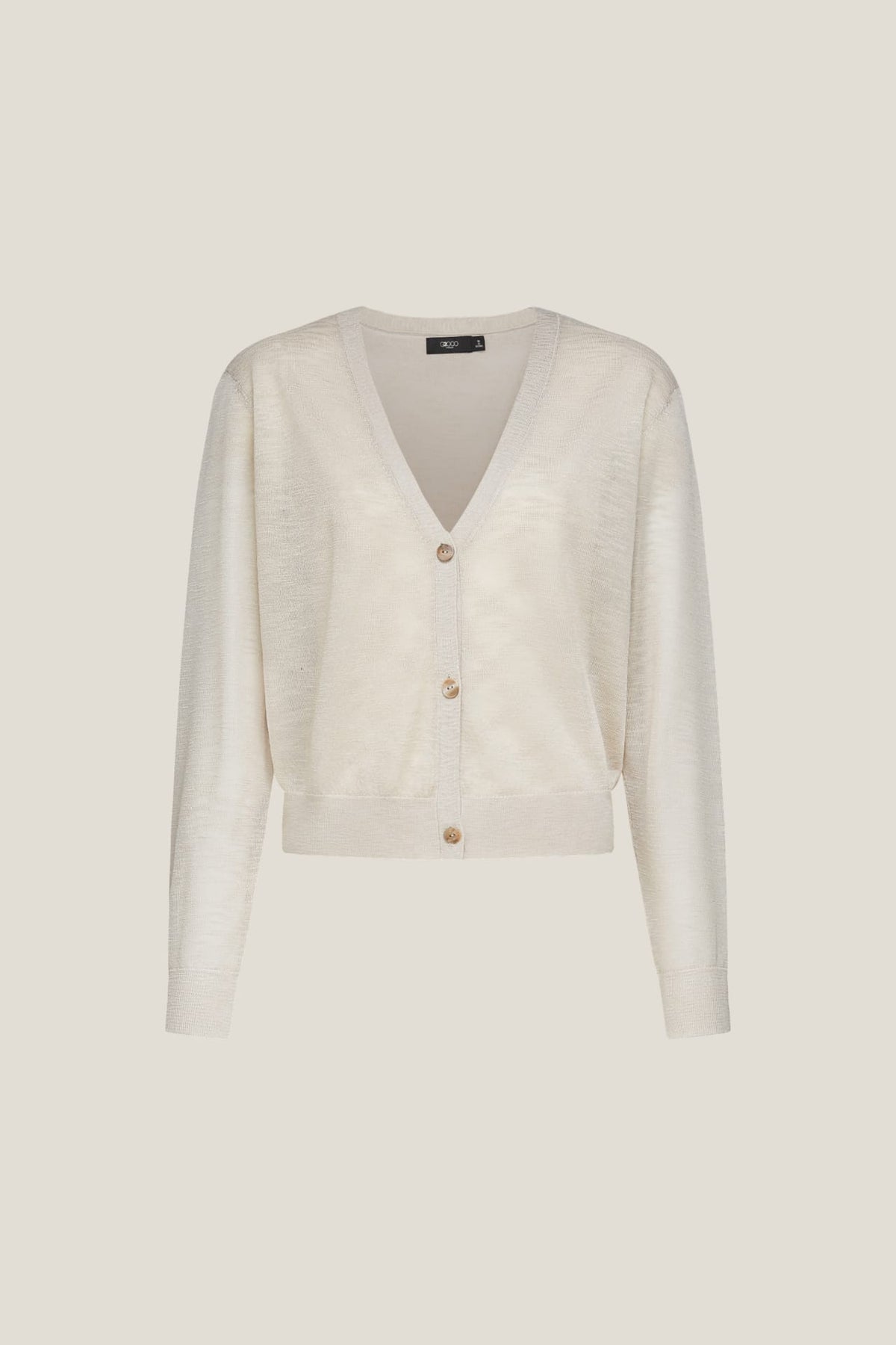 G2000 Cardigans Sheer V-Neck Slub Cardigan
