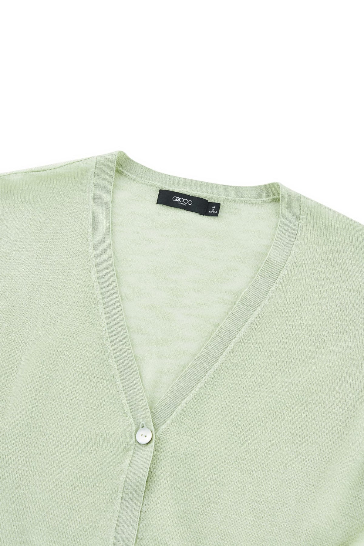 G2000 Cardigans Sheer V-Neck Slub Cardigan