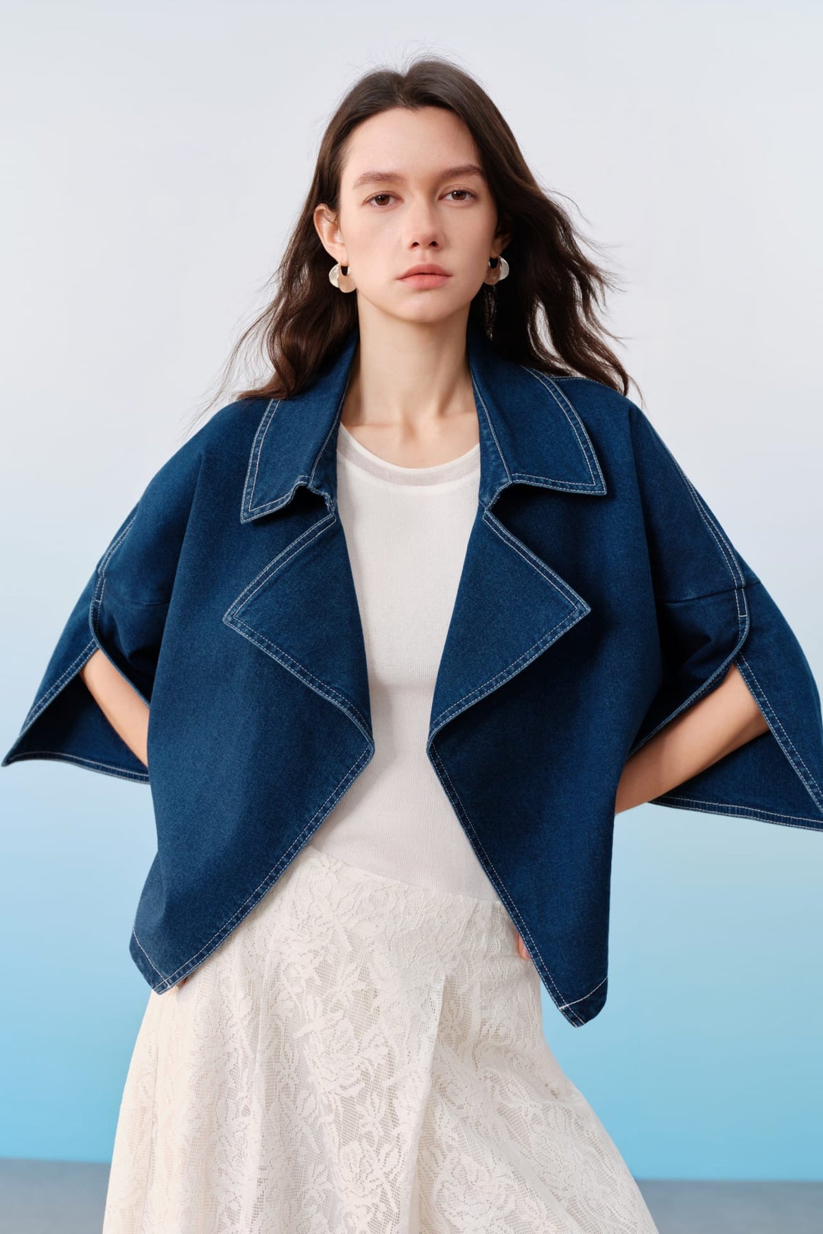 G2000 Coats & Jackets Trench Coat Collar Denim Jacket