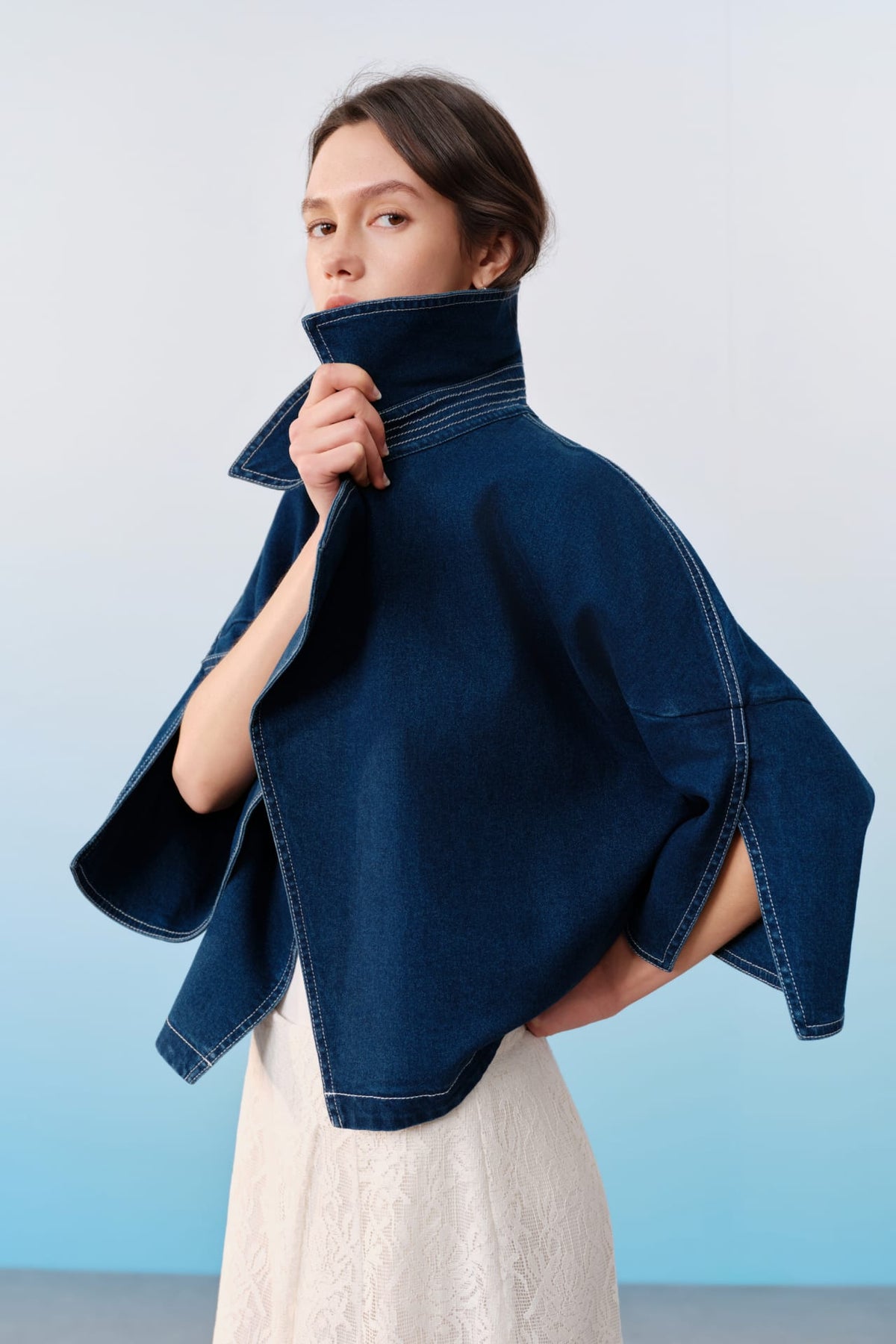 G2000 Coats & Jackets Trench Coat Collar Denim Jacket