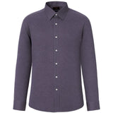 Non-Iron Cotton Silk Blend Cord Texture Smart Fit Long Sleeve Shirt
