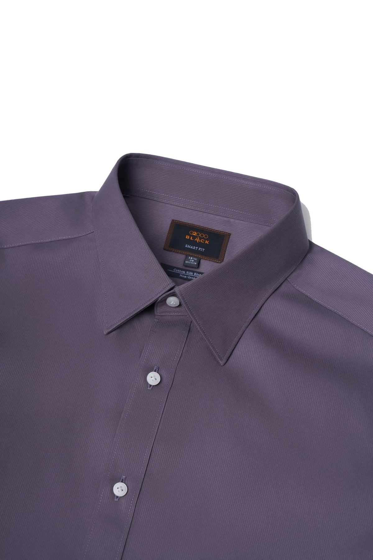 Non-Iron Cotton Silk Blend Cord Texture Smart Fit Long Sleeve Shirt