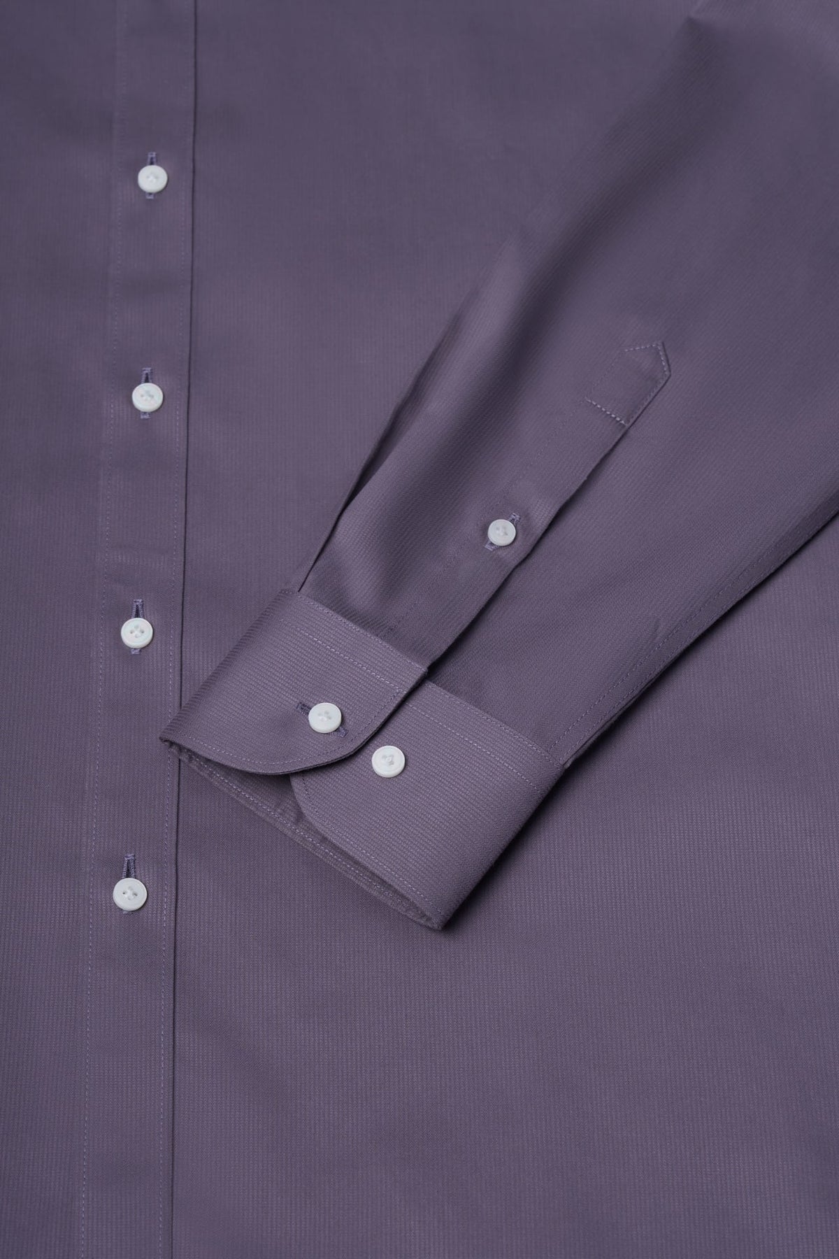 Non-Iron Cotton Silk Blend Cord Texture Smart Fit Long Sleeve Shirt