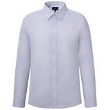 Non-Iron Cotton Silk Blend Cord Texture Smart Fit Long Sleeve Shirt
