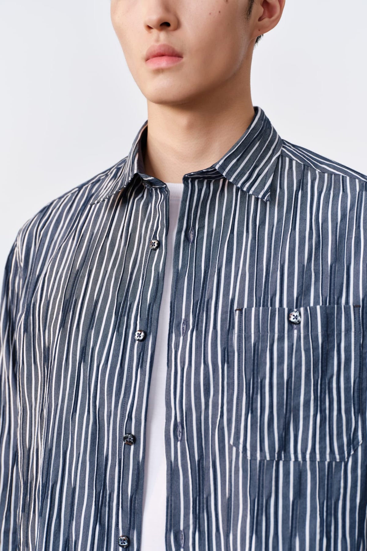 G2000 Shirts Cotton Blend Stretch Stripe Comfort Fit Long Sleeve Casual Shirt