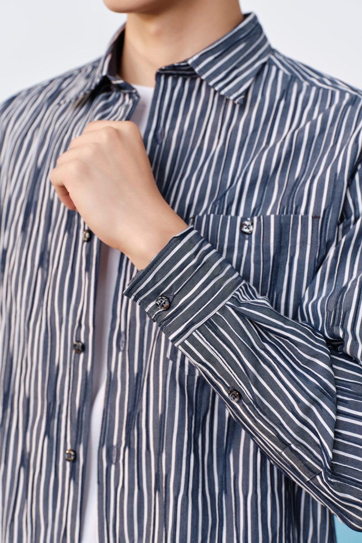 G2000 Shirts Cotton Blend Stretch Stripe Comfort Fit Long Sleeve Casual Shirt