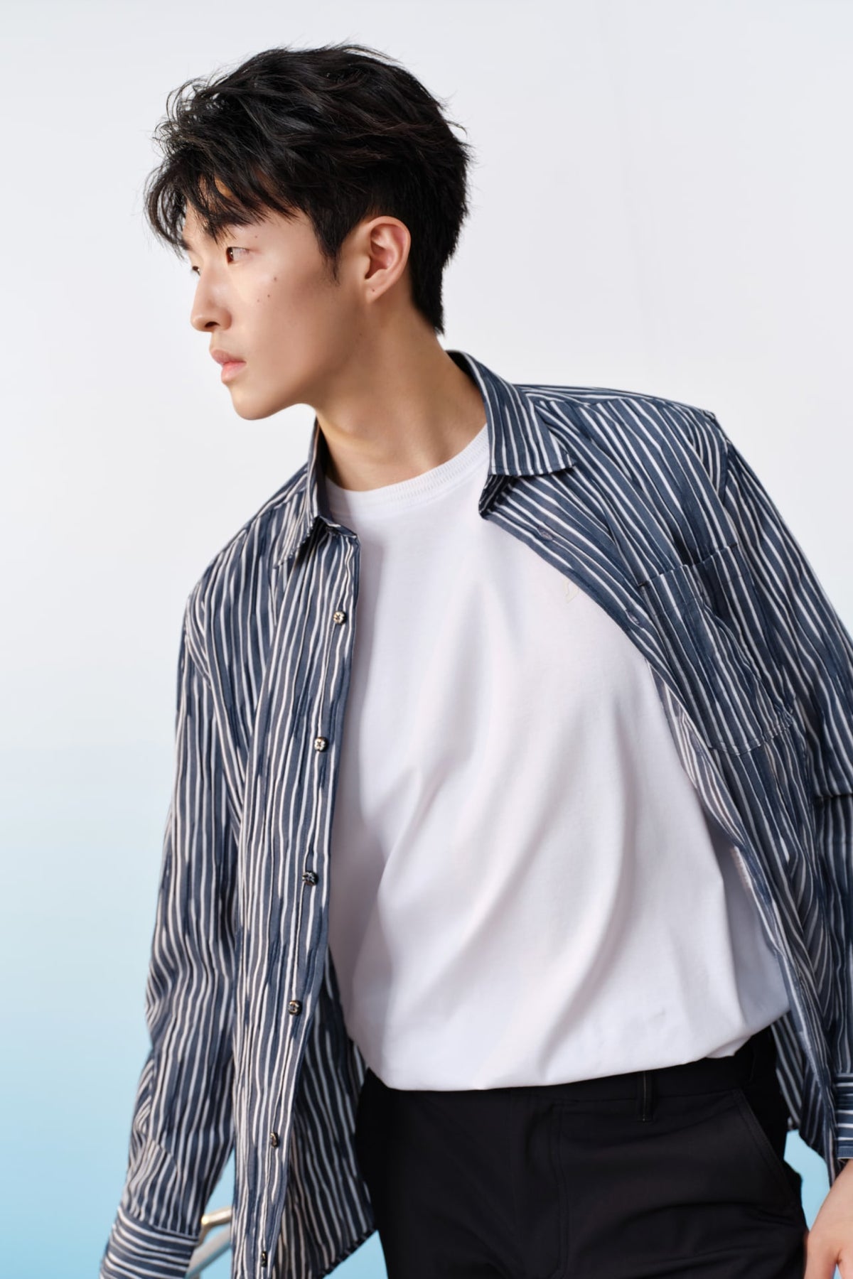 G2000 Shirts Cotton Blend Stretch Stripe Comfort Fit Long Sleeve Casual Shirt