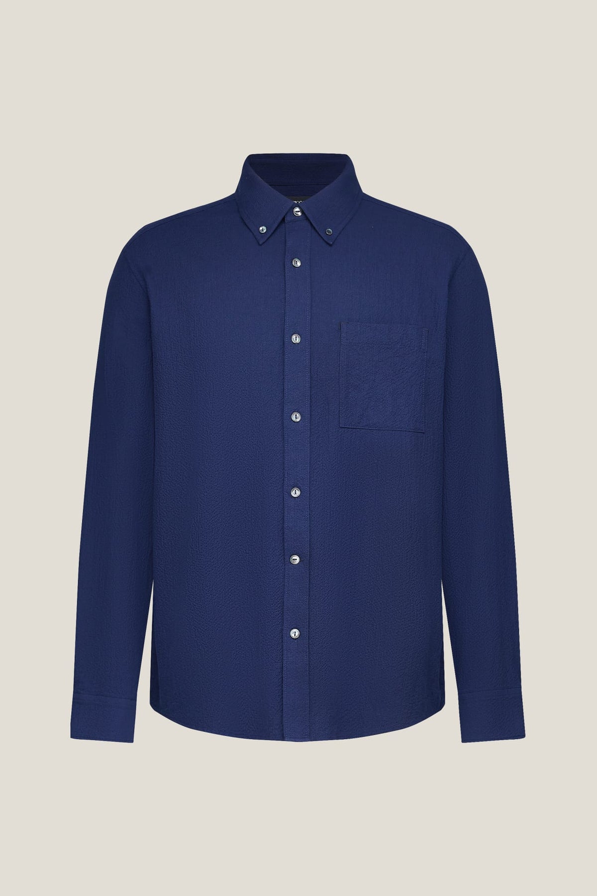 G2000 - Shirts - Cotton Stretch Seersucker Comfort Fit Long Sleeve Casual Shirt - Comfort - Mood Indigo