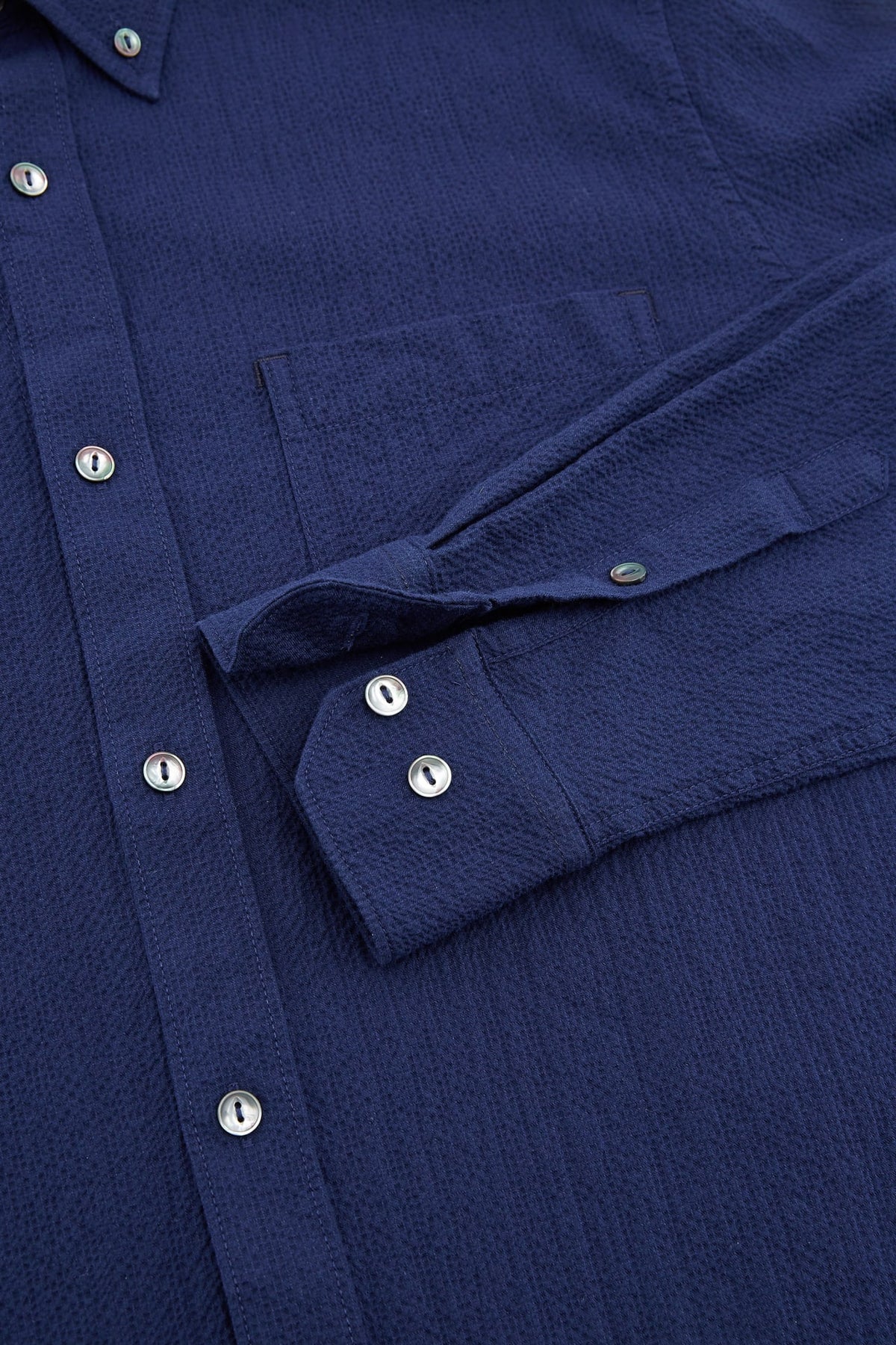 G2000 - Shirts - Cotton Stretch Seersucker Comfort Fit Long Sleeve Casual Shirt