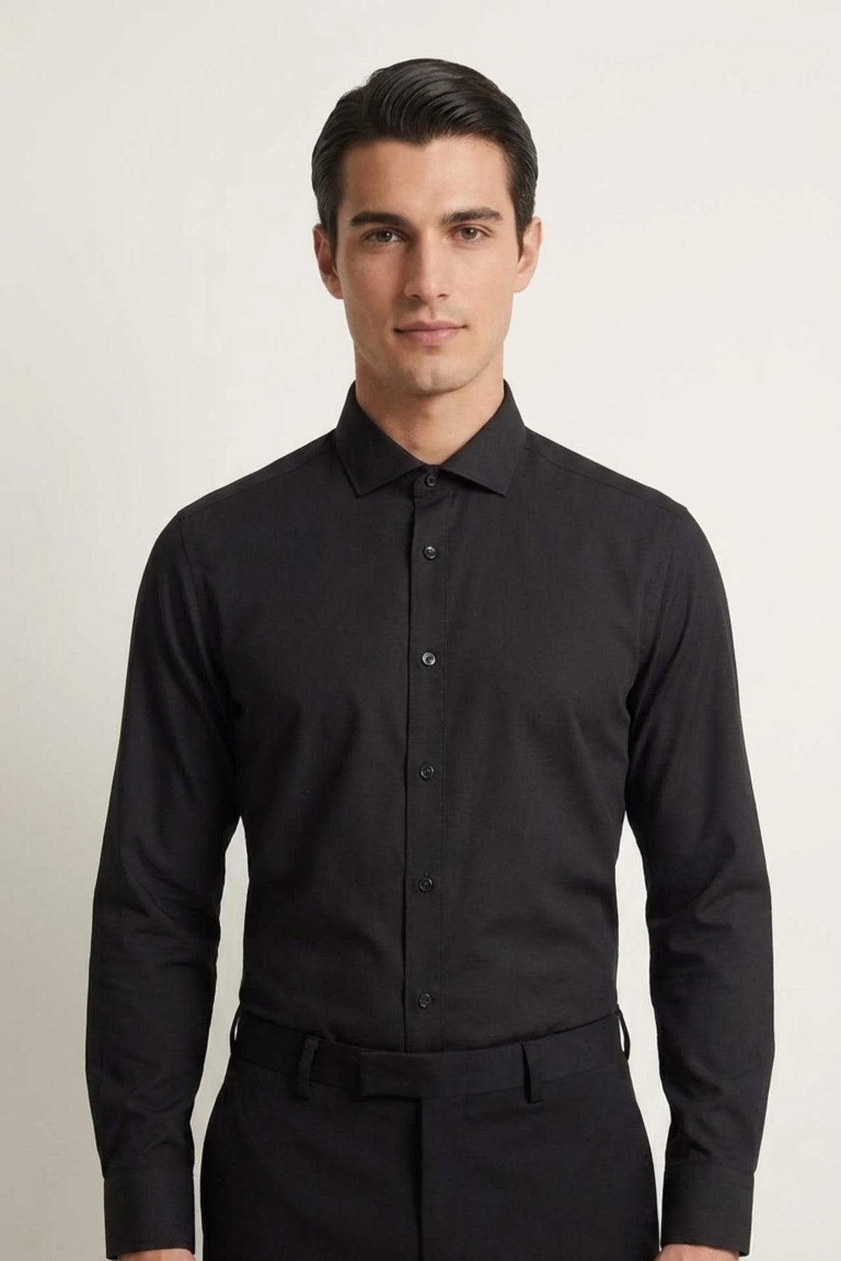 Non-Iron Silky Touch Poplin Smart Fit Long Sleeve Shirt