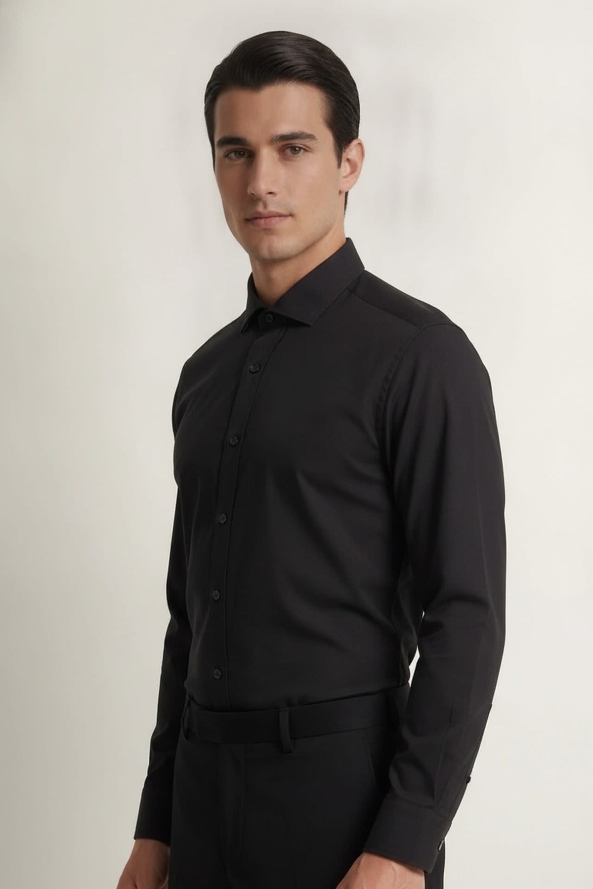 Non-Iron Silky Touch Poplin Smart Fit Long Sleeve Shirt