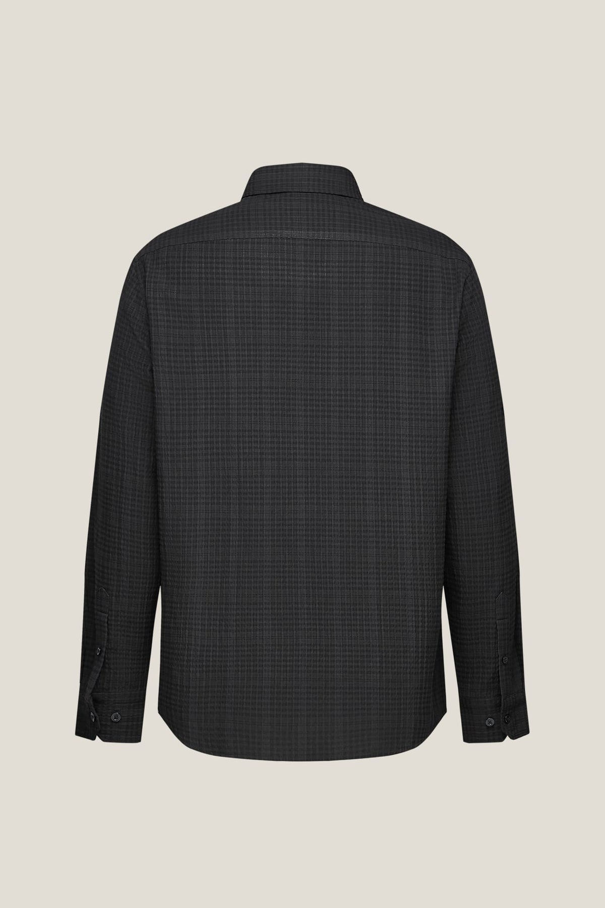 G2000 - Shirts - Seersucker Check Comfort Fit Long Sleeve Casual Shirt
