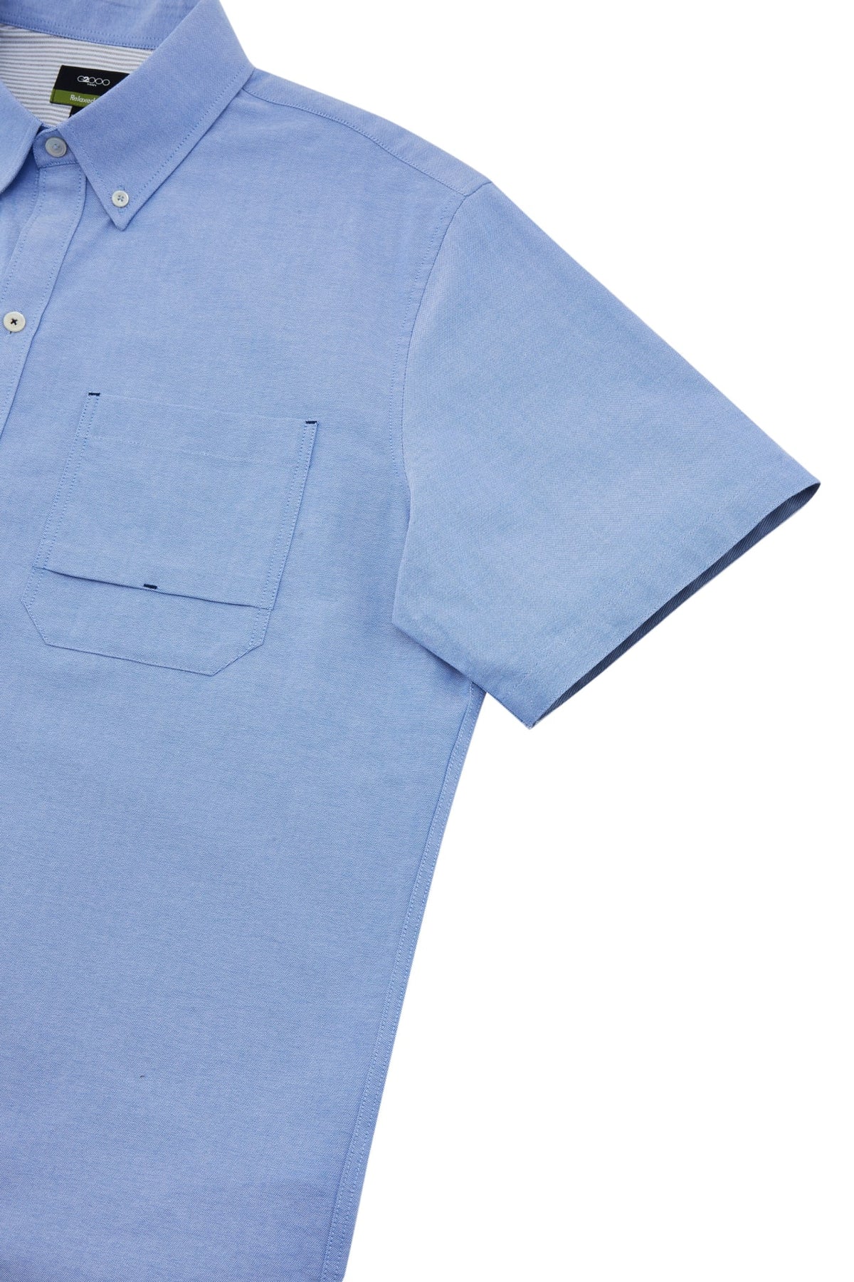 G2000 - Shirts - Wrinkle Free Cotton Oxford Relax Fit Short Sleeve Casual Shirt