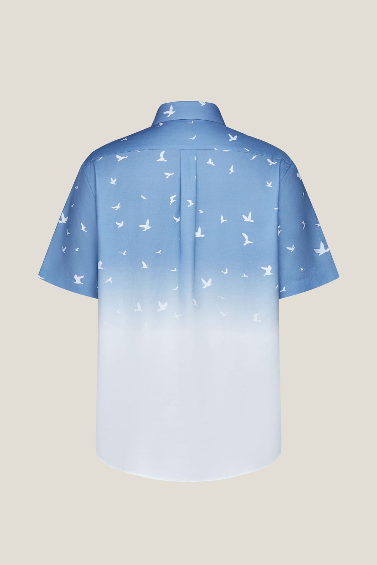 G2000 Shirts Winkle Free Cotton Oxford Birdy Gradient Print Relax Fit Short Sleeve Casual Shirt