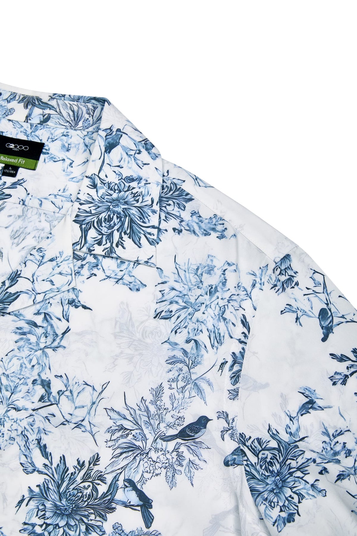 G2000 - Shirts - Modal Blend Botanical Print Relax Fit Short Sleeve Casual Shirt