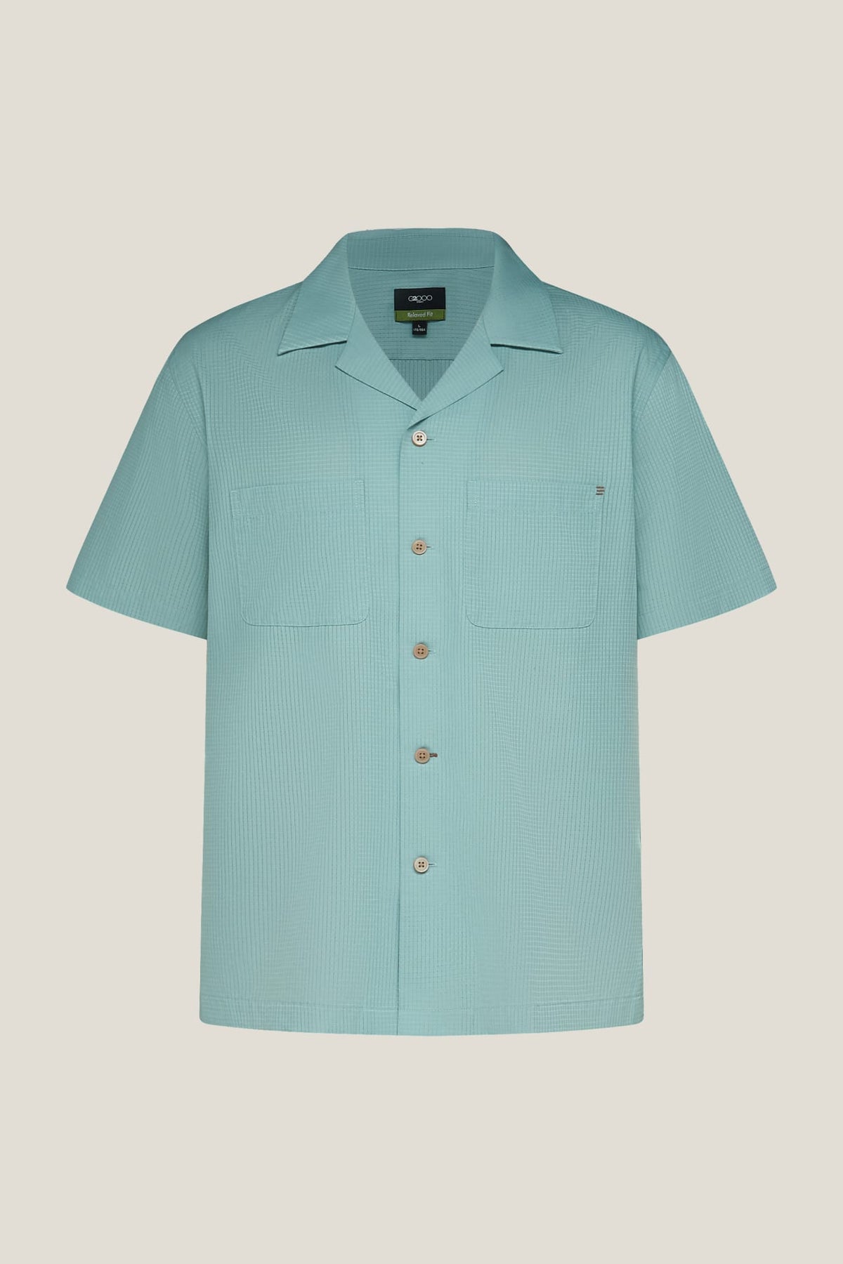 G2000 Shirts Linen Blend Check Relax Fit Short Sleeve Casual Shirt Halogen Blue Relaxed