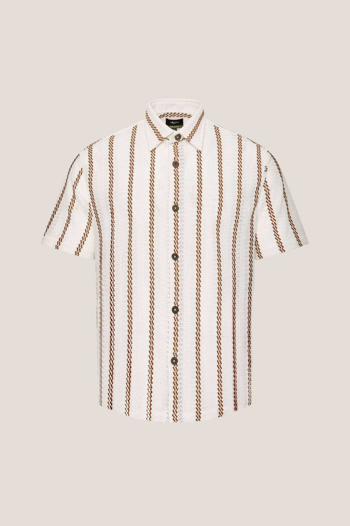 G2000 Shirts Poly Knit Stripe Relax Fit Short Sleeve Casual Shirt Bit of Blue Relaxed